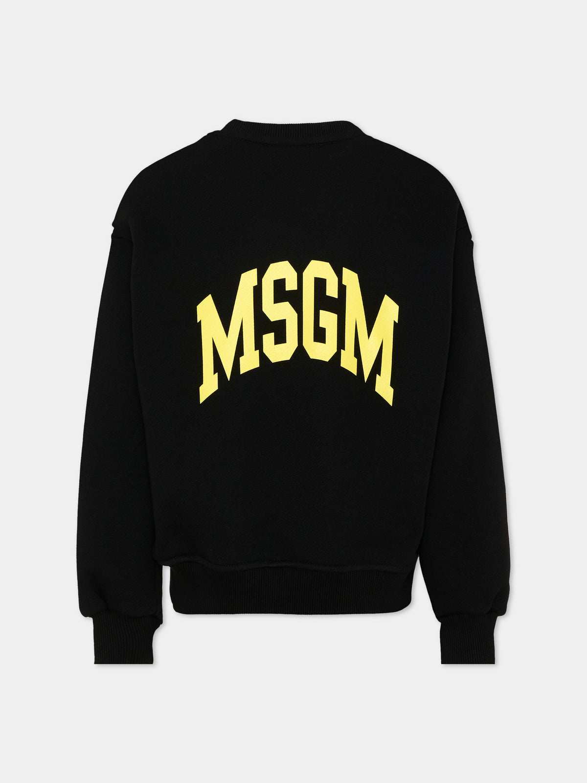 Felpa nera per bambini con logo,Msgm Kids,F6MSJUSW026 110