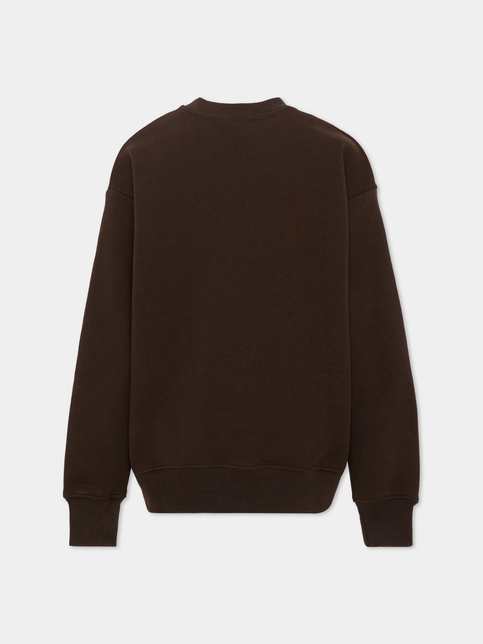 Felpa marrone per bambini con logo,Msgm Kids,F6MSJUSW039 943