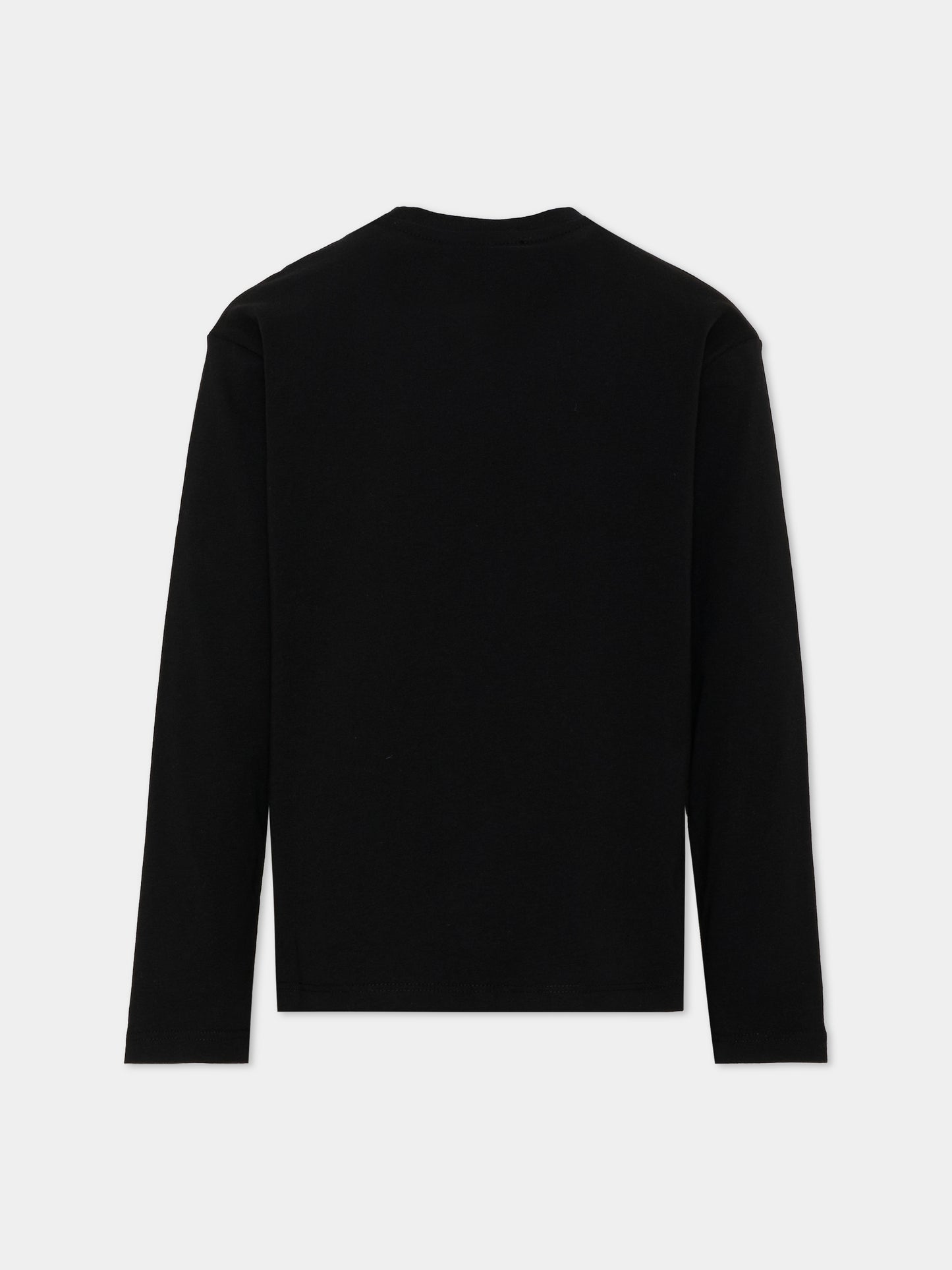 T-shirt nera per bambini con logo,Msgm Kids,F6MSJUTH012 110