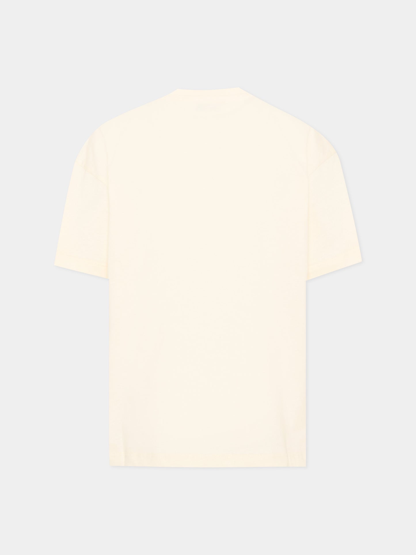 T-Shirt avorio con logo per bambini,Msgm Kids,F6MSJUTH038 013