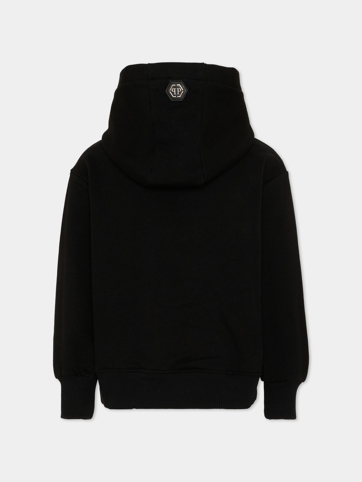 Felpa nera per bambino con logo,Philipp Plein Junior,F6PHJBHS122 110