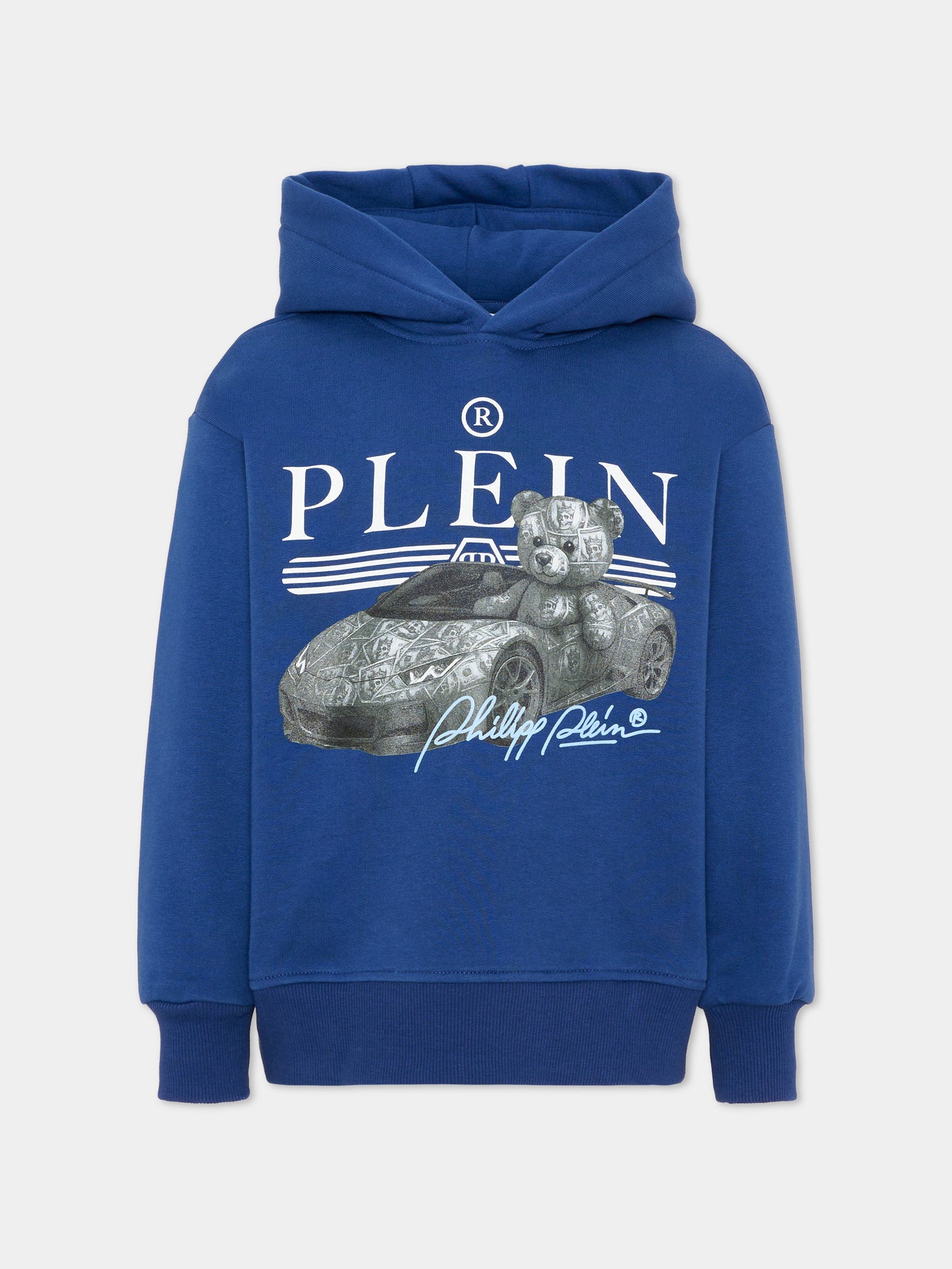 Felpa blu per bambino con logo,Philipp Plein Junior,F6PHJBHS147 061