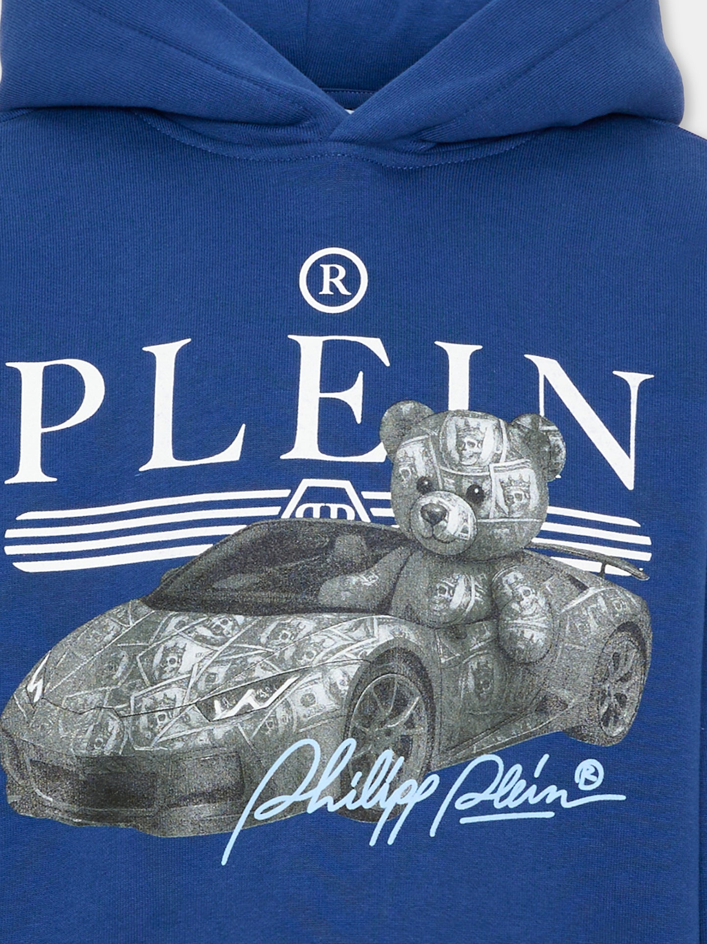 Felpa blu per bambino con logo,Philipp Plein Junior,F6PHJBHS147 061
