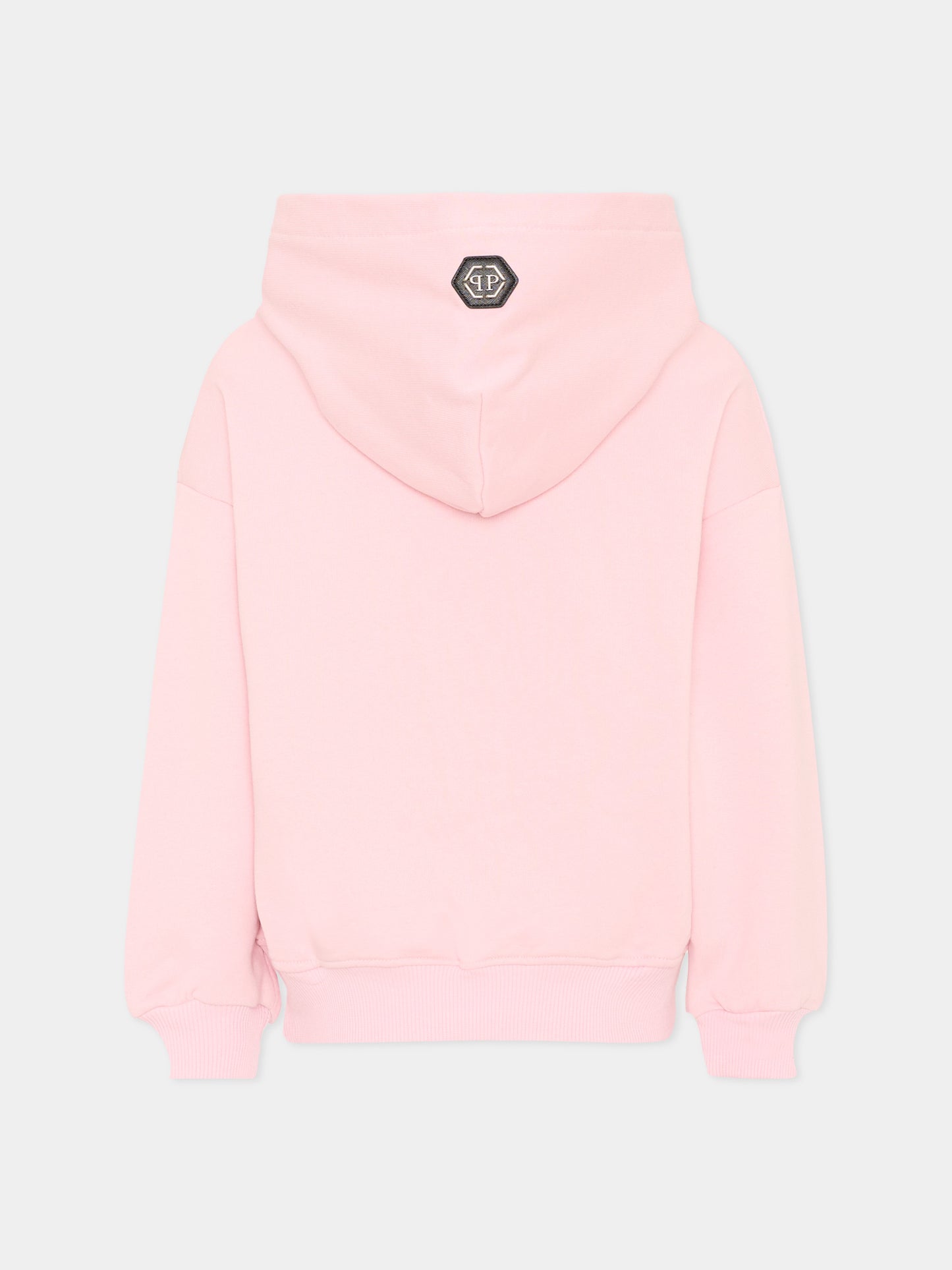 Felpa rosa per bambina con logo,Philipp Plein Junior,F6PHJGHS037 042