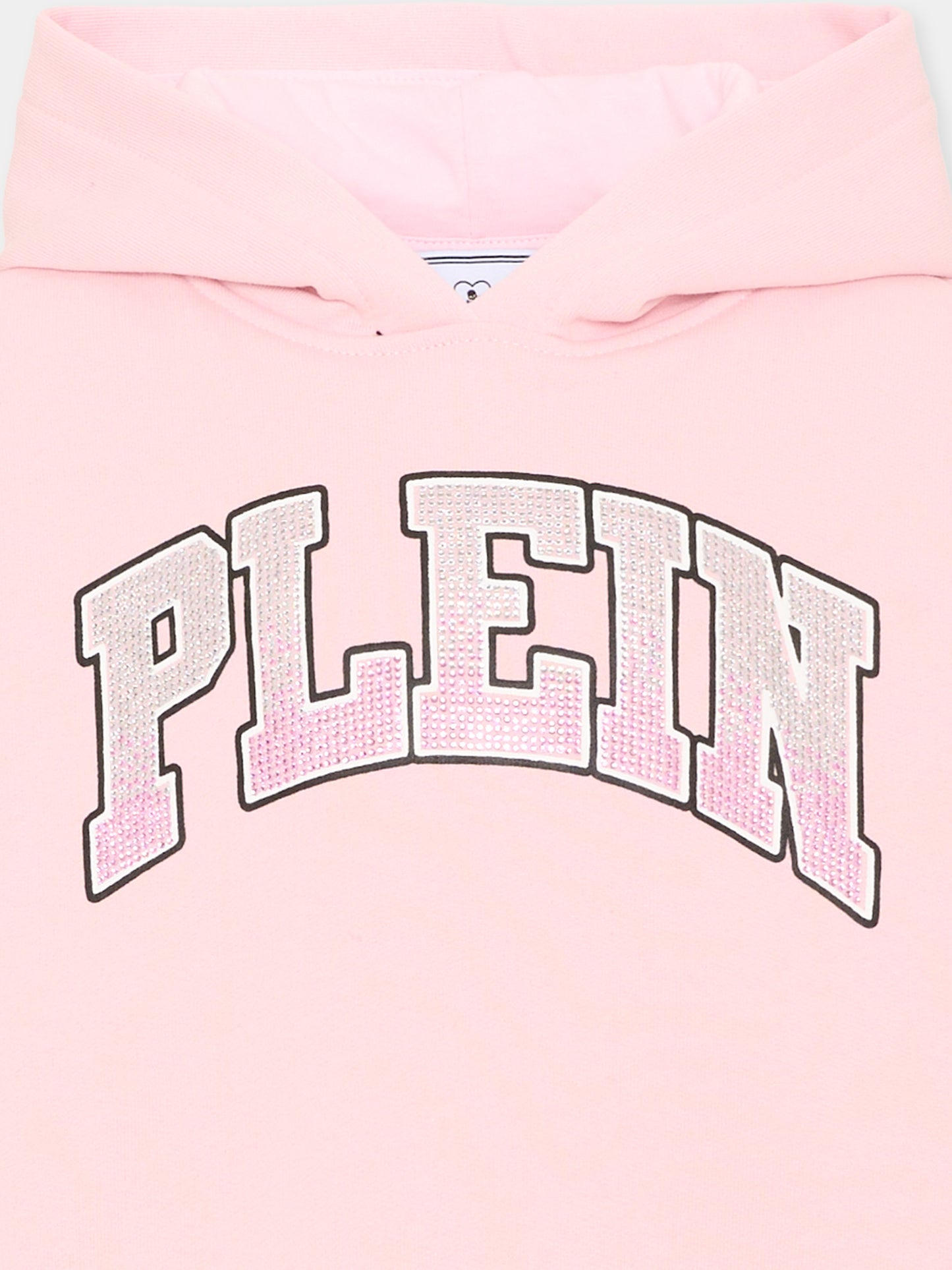 Felpa rosa per bambina con logo,Philipp Plein Junior,F6PHJGHS037 042