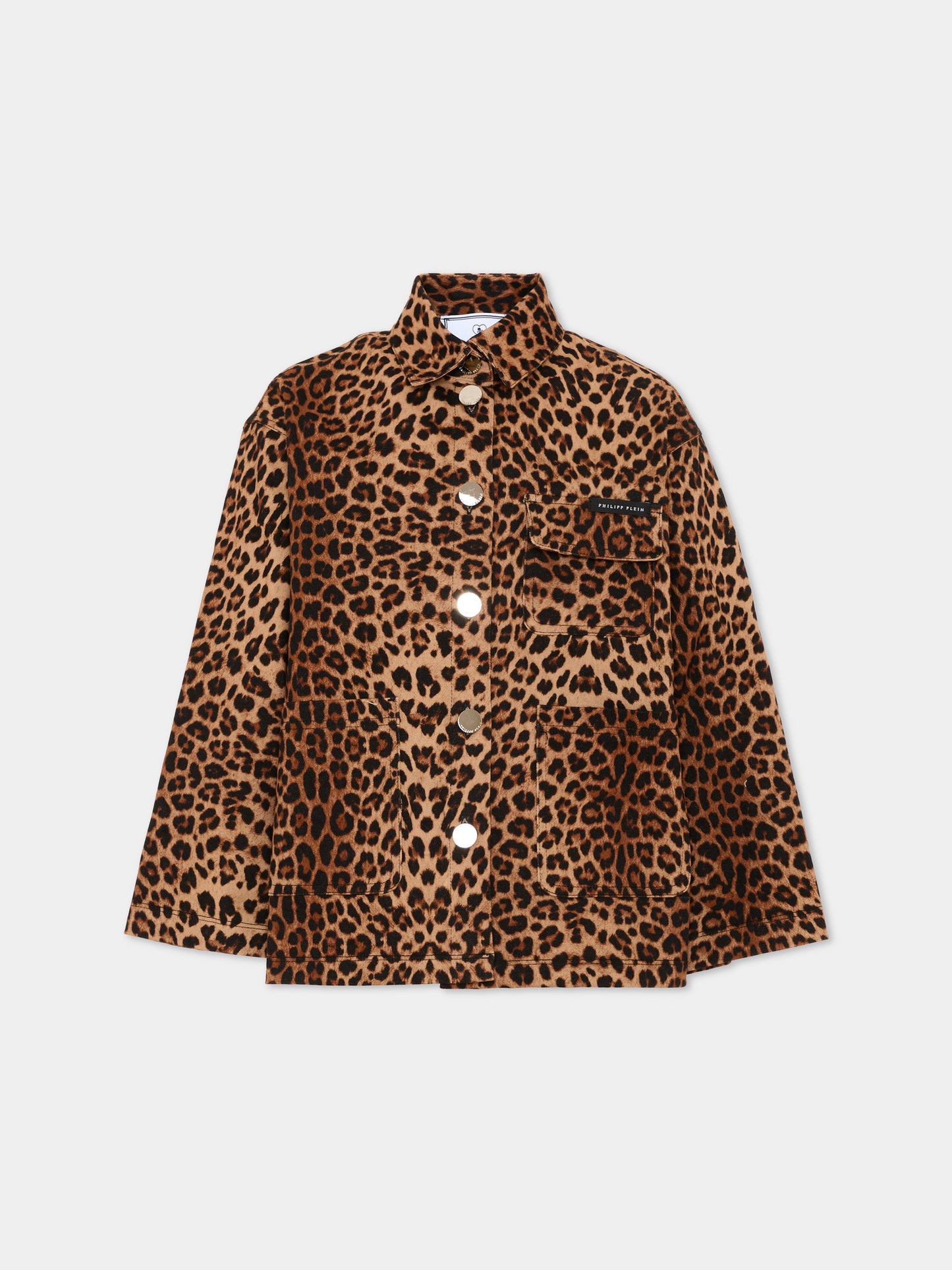 Camicia a manica lunga per bamnbina animalier,Philipp Plein Junior,F6PHJGSI059 200