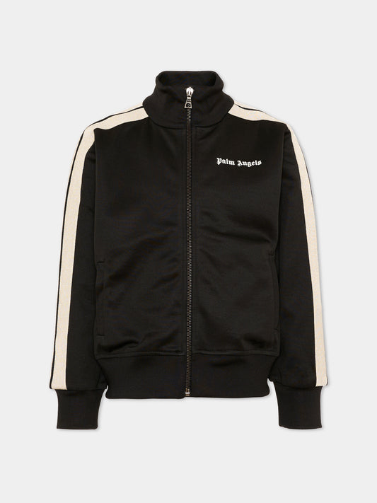 Felpa nera per bambino con logo,Palm Angels,F6PAJBJK028 110