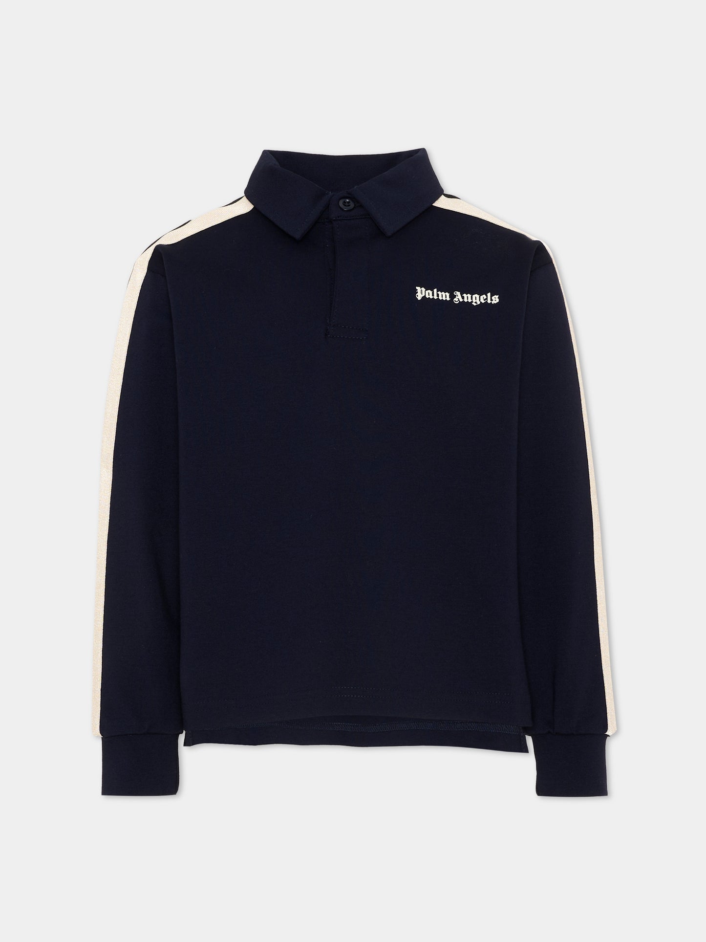 Polo blu per bambino con logo,Palm Angels,F6PAJBPO023 1528
