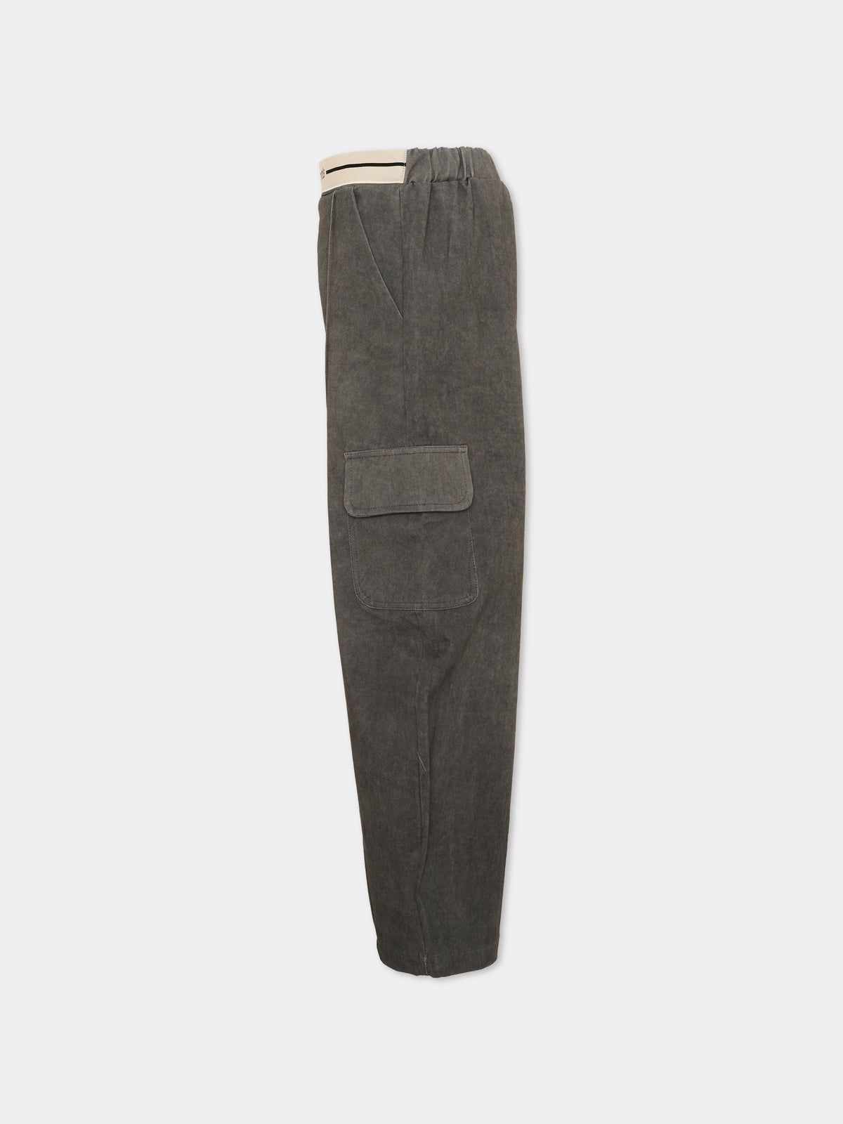 Pantaloni grigi per bambina con logo,Palm Angels,F6PAJGPA138 110