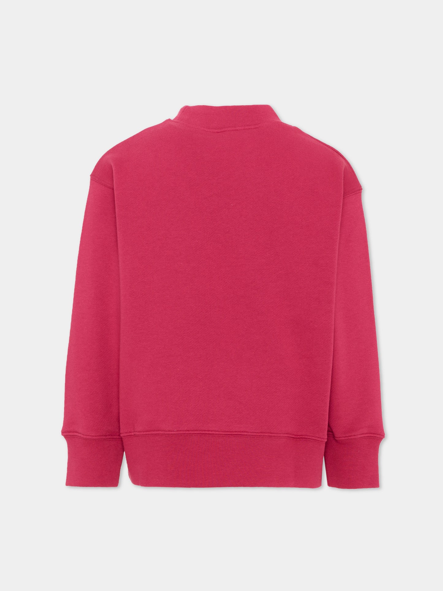 Felpa fucsia per bambina con logo,Palm Angels,F6PAJGSW033 402