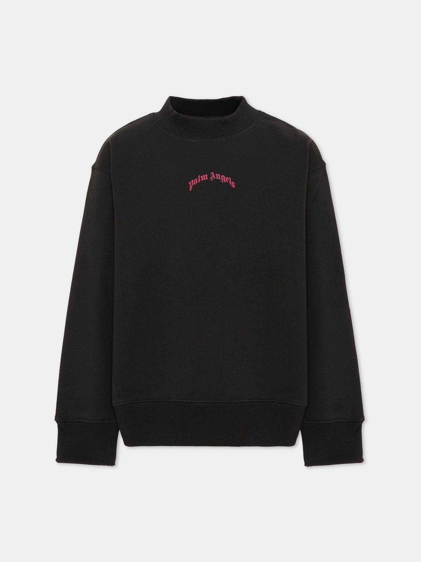 Felpa nera per bambina con logo,Palm Angels,F6PAJGSW143 110
