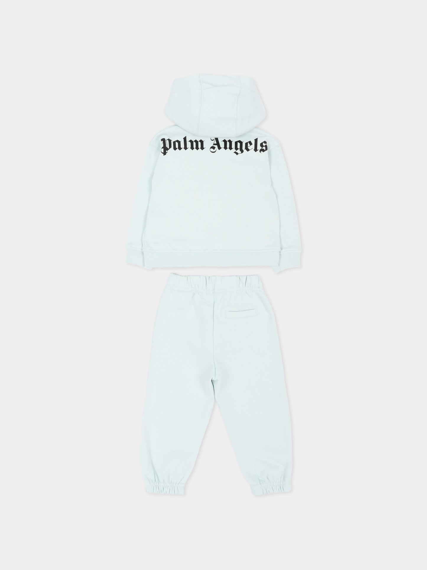 Completo sportivo lungo celeste per neonato con logo,Palm Angels,F6PANBTP180 960