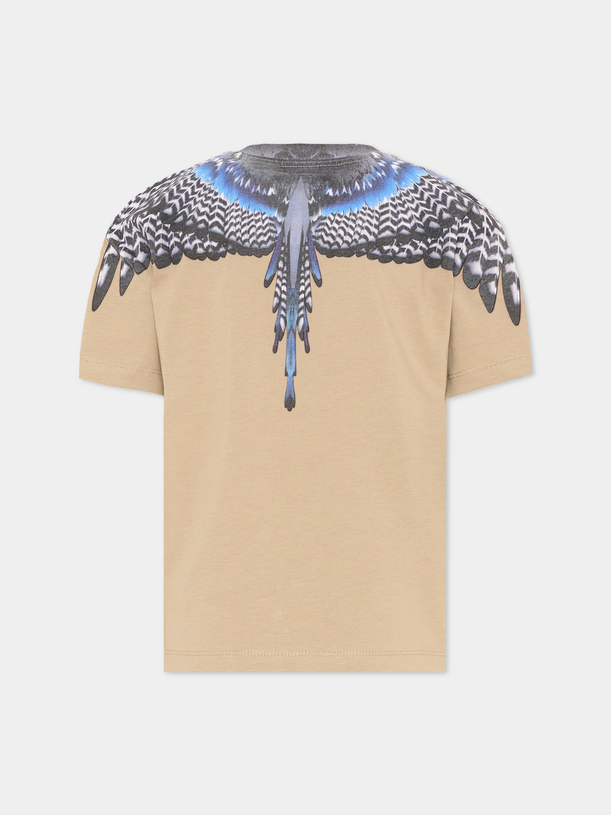 T-shirt beige per bambino con ali,County Of Milan Kids,F6CMJBTH043 092