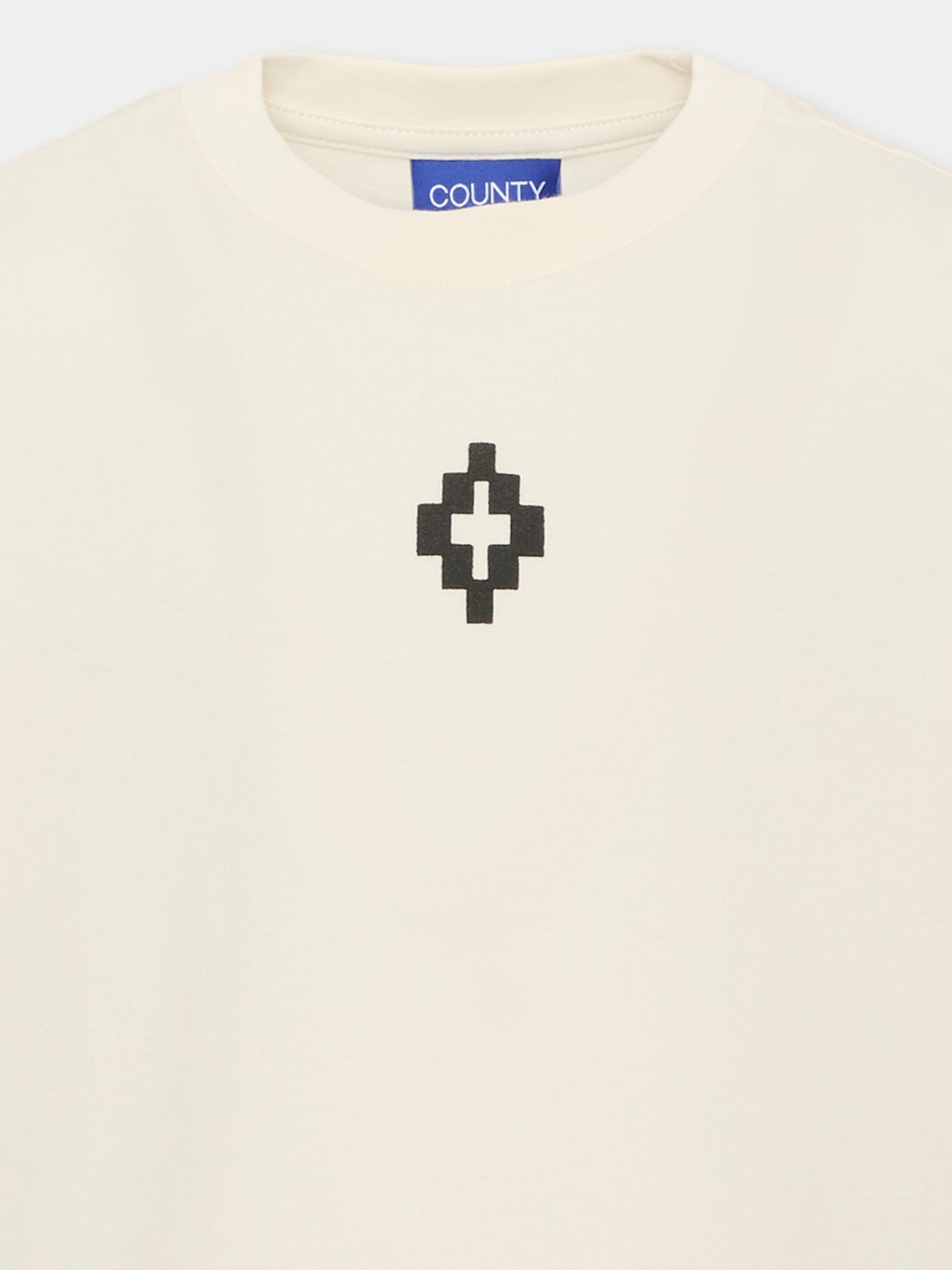 T-shirt a manica corta avorio per bambino,County Of Milan Kids,F6CMJBTH049 412