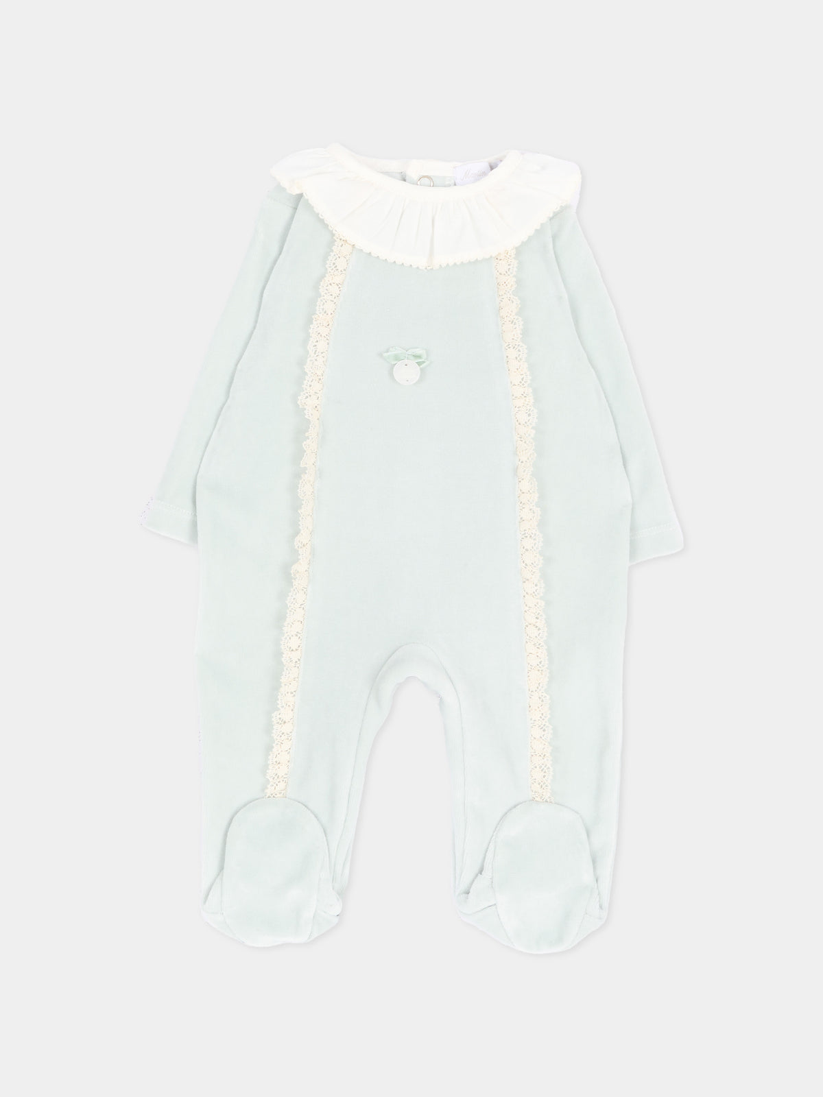 Tutina celeste per neonata con pizzo in ciniglia,Martín Aranda,003-38335 PV03