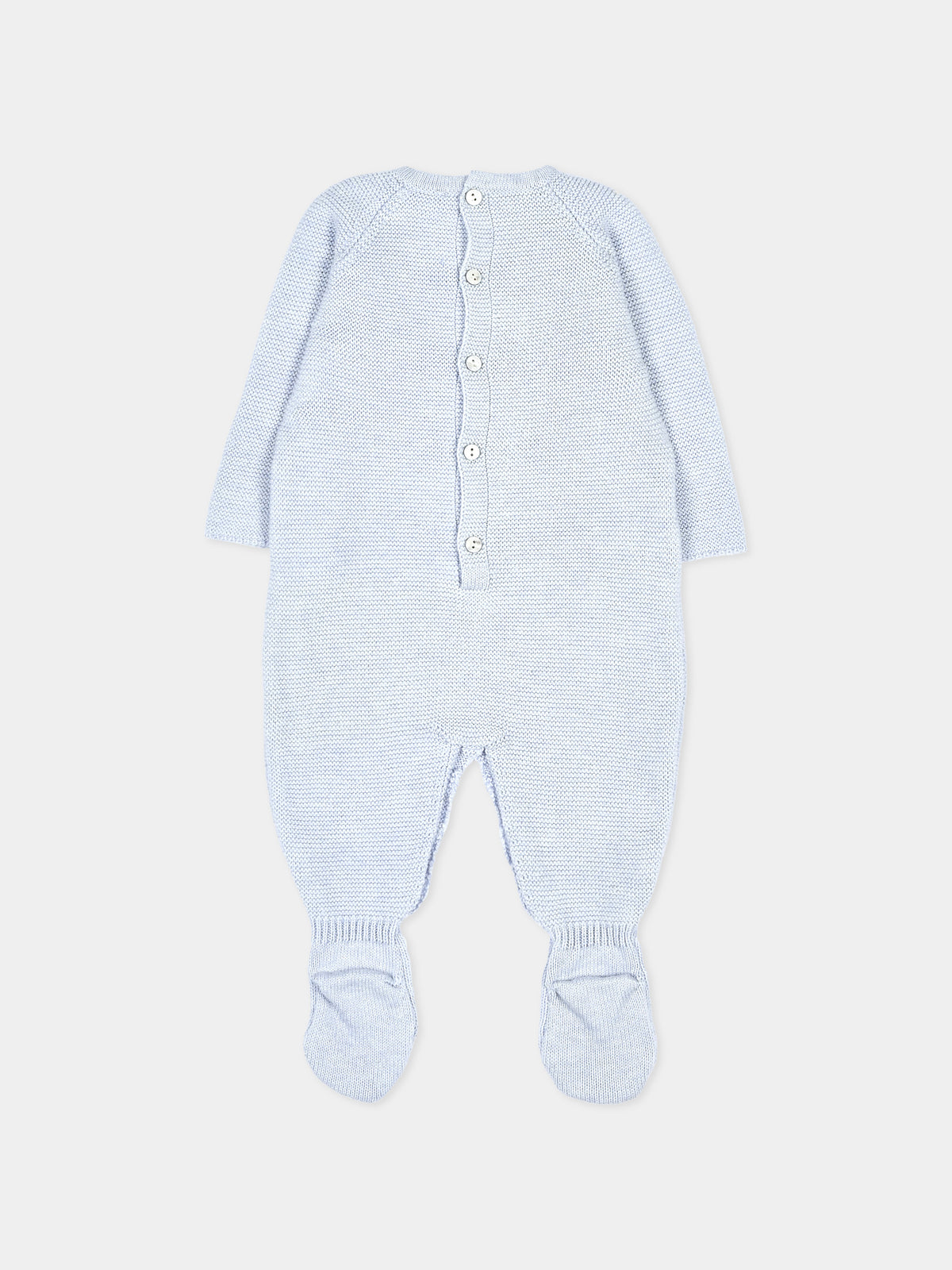 Tutina celeste per neonato in maglia,Martín Aranda,003-10323 C08