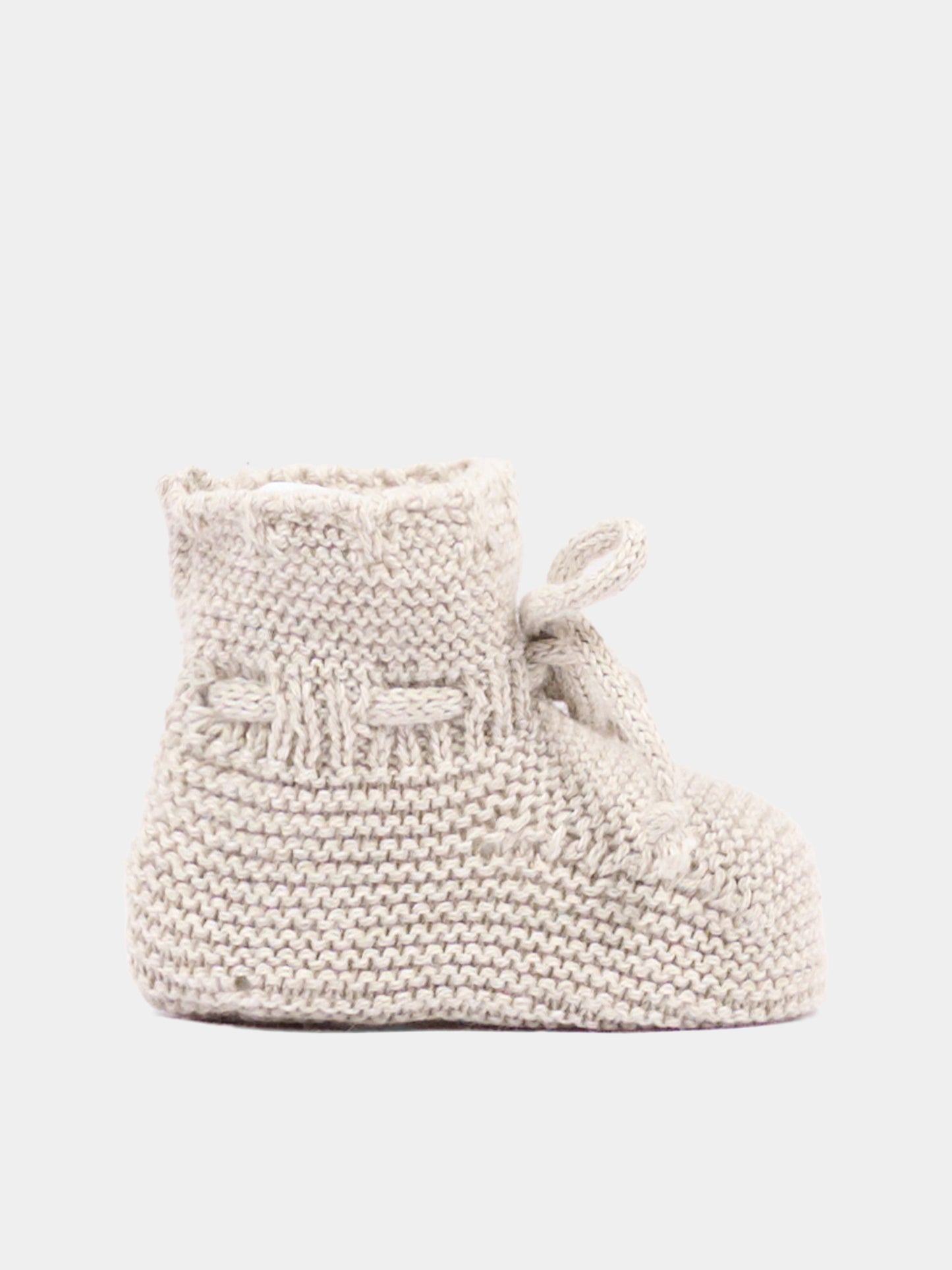 Babbucce beige per neonati in maglia,Martín Aranda,023-10325 E70