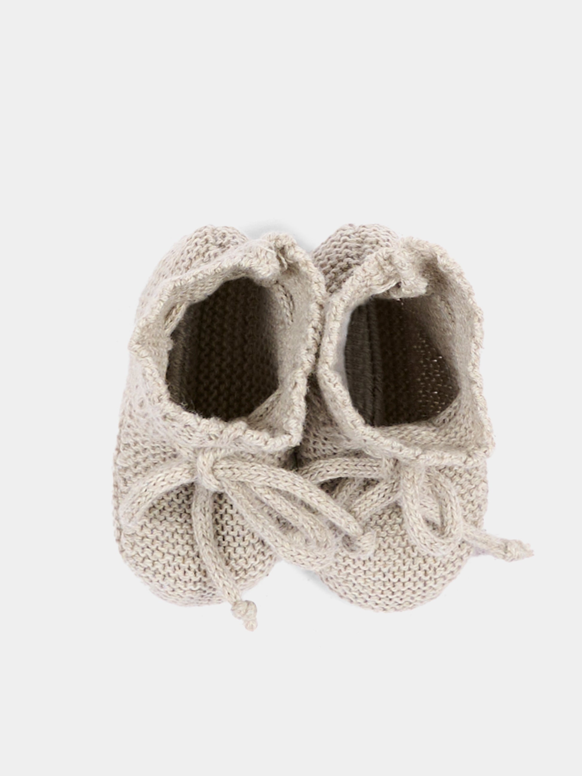 Babbucce beige per neonati in maglia,Martín Aranda,023-10325 E70