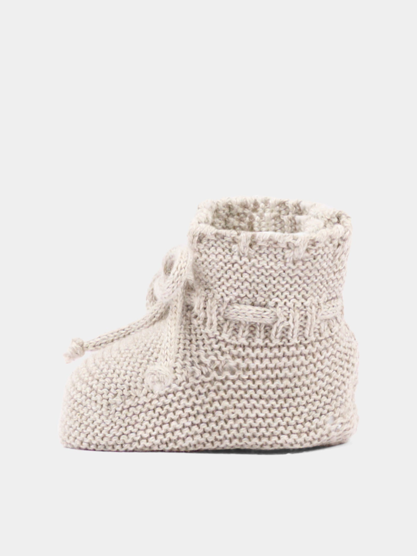 Babbucce beige per neonati in maglia,Martín Aranda,023-10325 E70