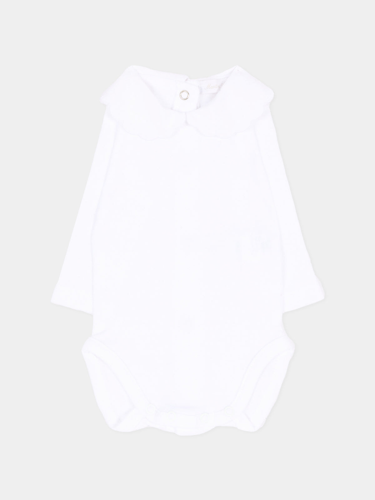 Body bianco per neonata con colletto,Martín Aranda,026-25335 PW01