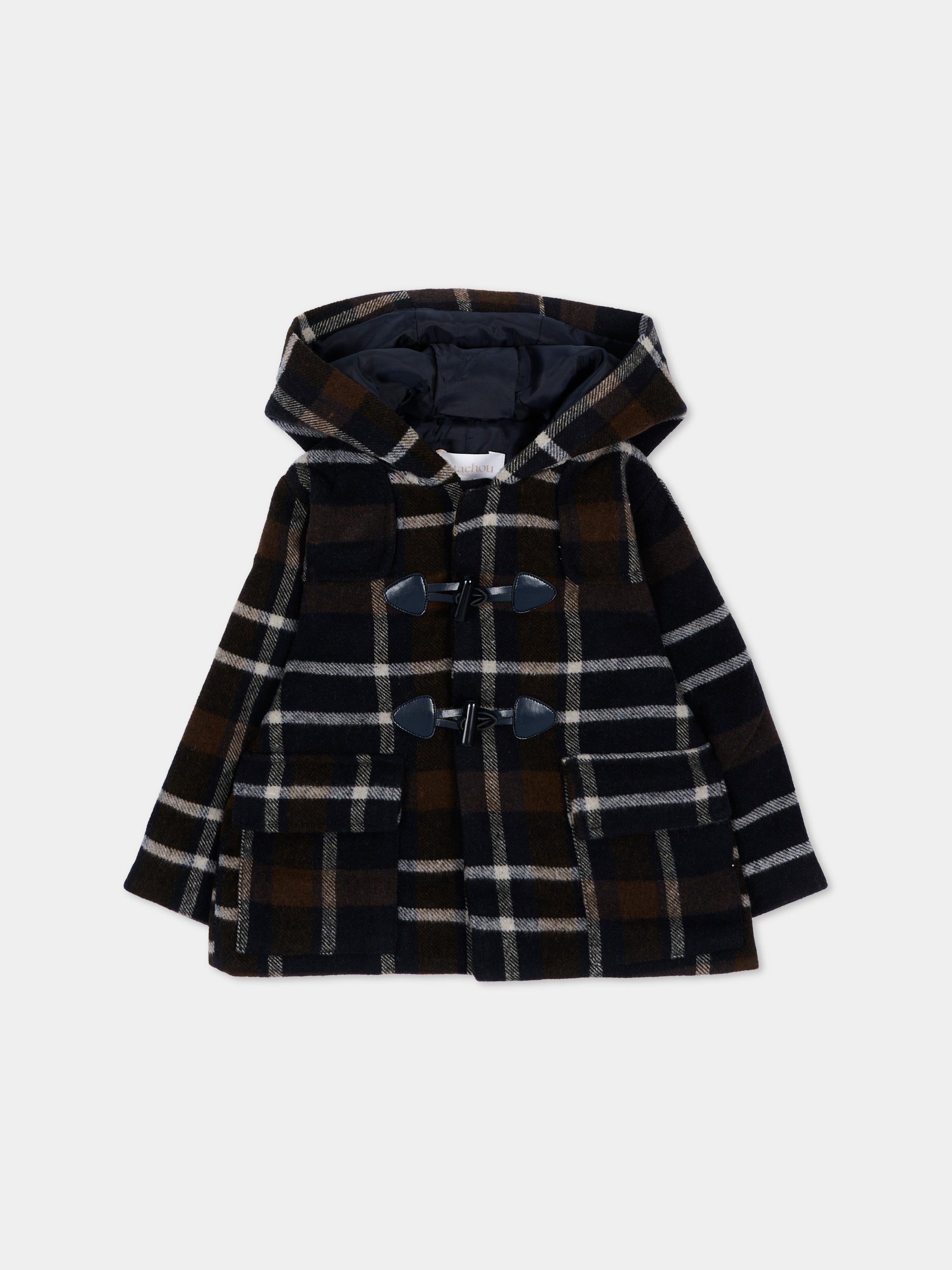 Cappotto blu per bambino tartan,Patachou,PAP 47 CA4333321 N0024