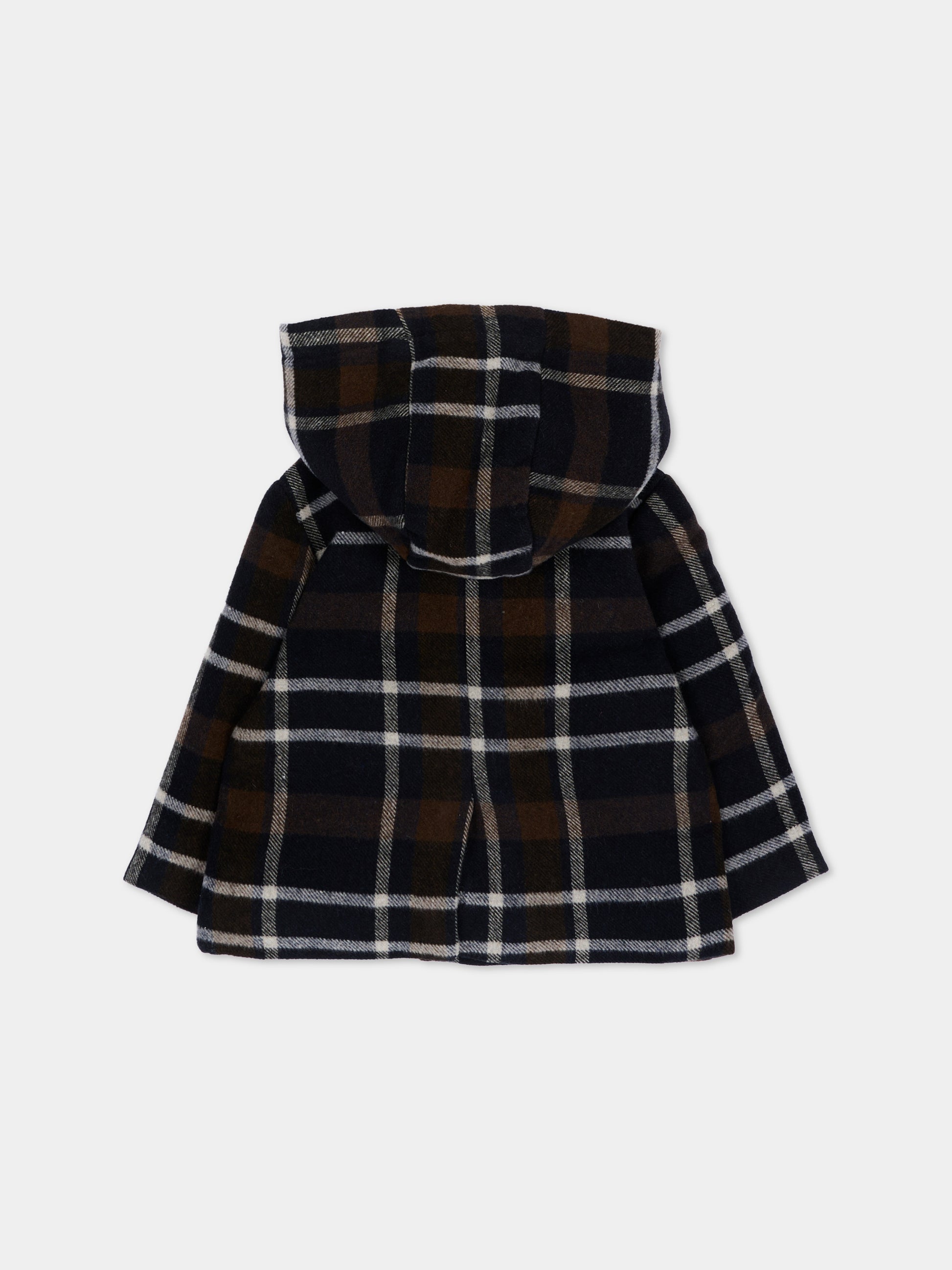 Cappotto blu per bambino tartan,Patachou,PAP 47 CA4333321 N0024