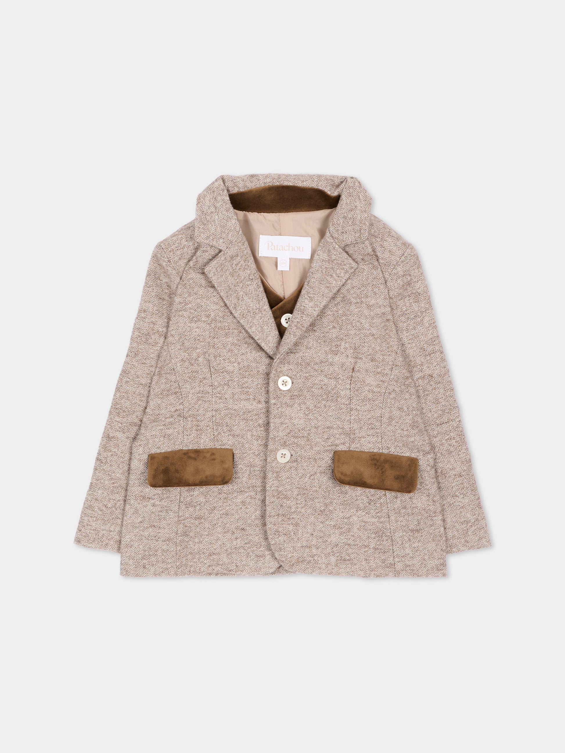 Giacca beige per neonato,Patachou,PAP 47 CA4333381 180