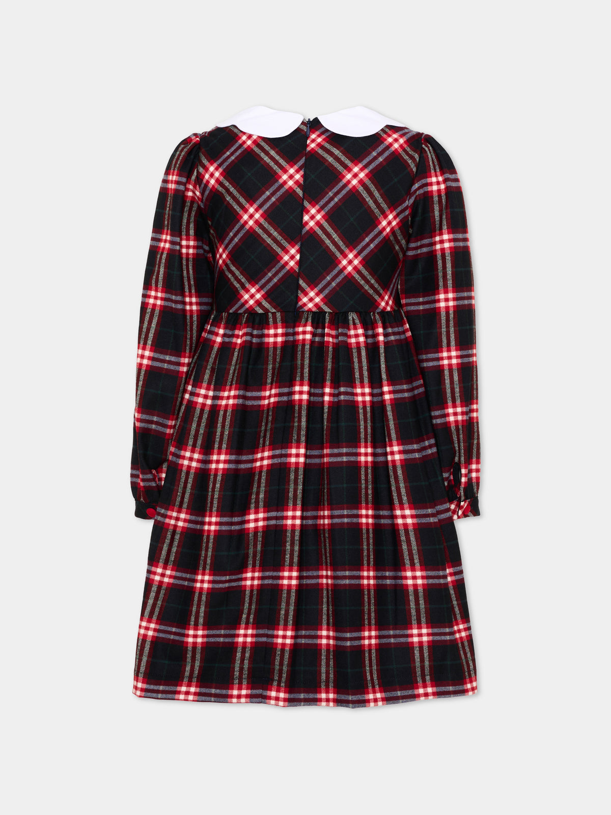 Abito elegante blu tartan per bambina,Patachou,PAP 47 VET4333262 Z0162