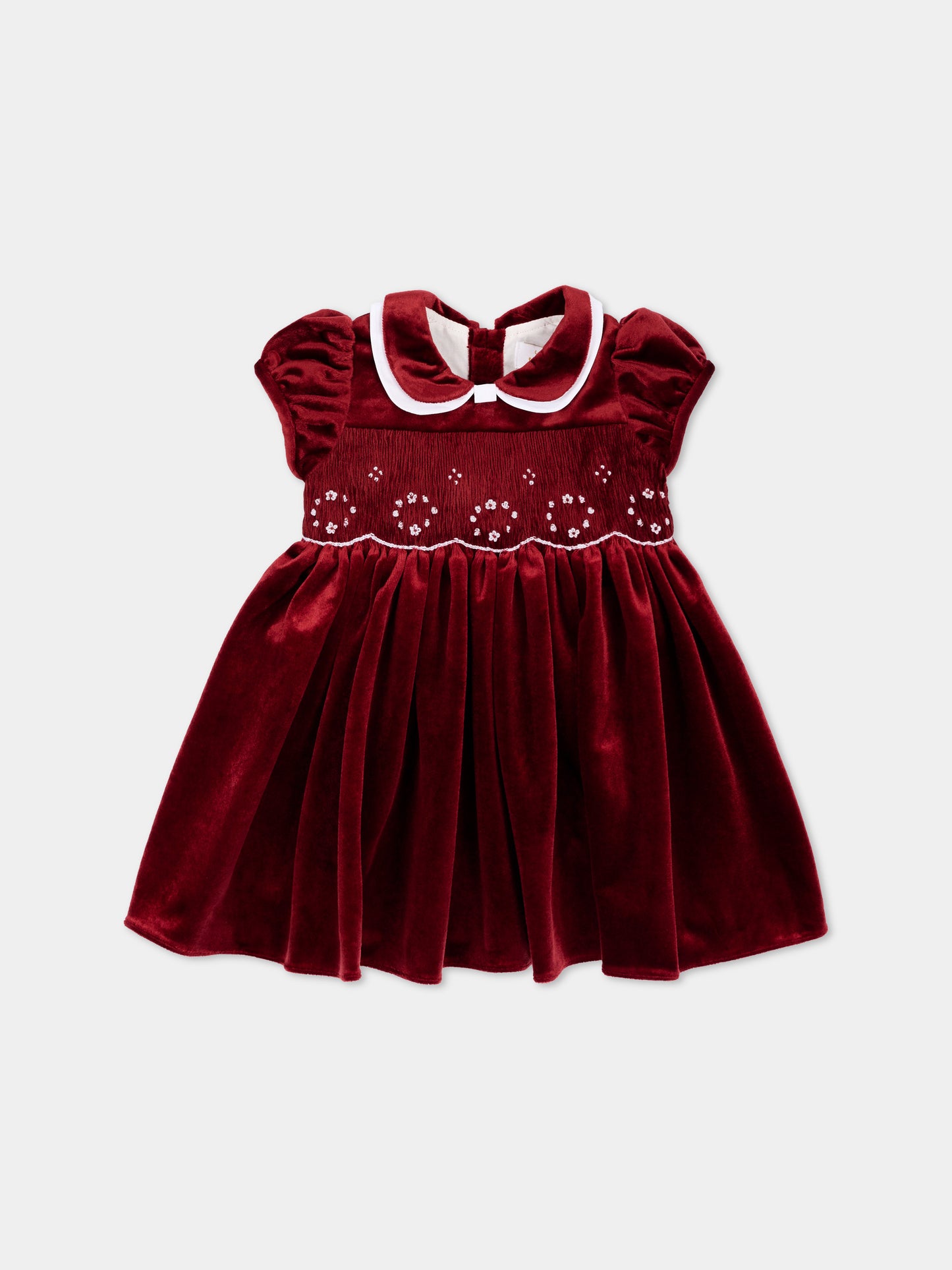 Abito elegante bordeaux per neonata,Kidiwi Handmade,37311 TV008