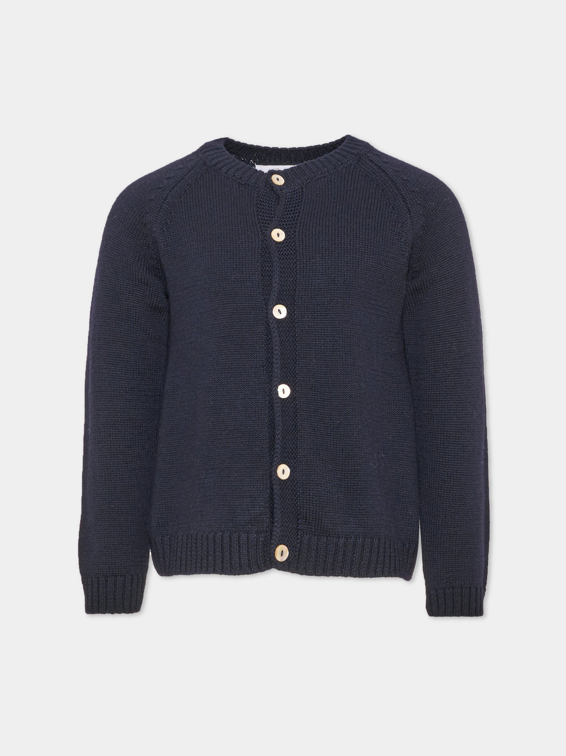 Cardigan blu per bambini con bottoni,Kidiwi Handmade,M0010NAV