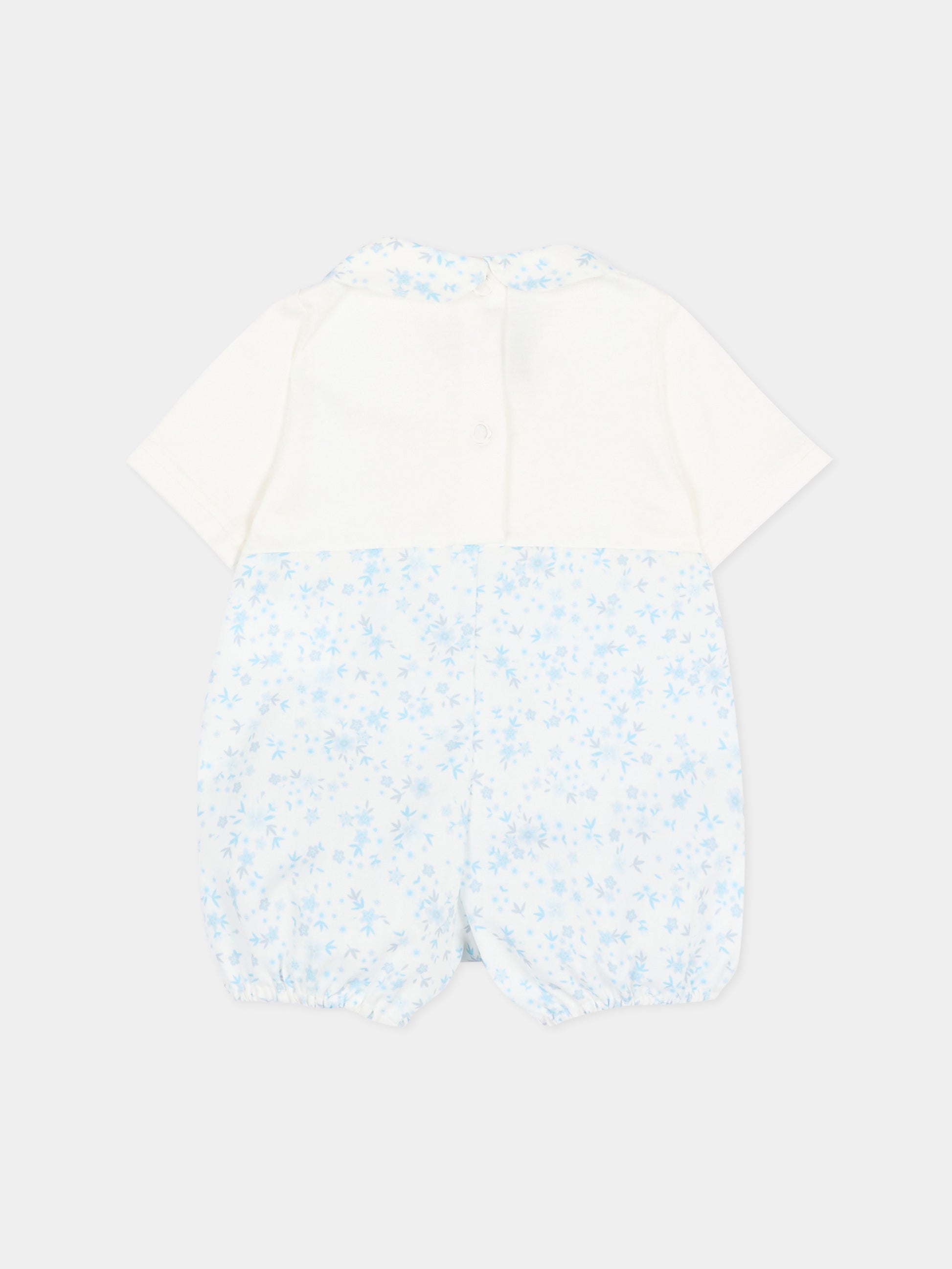 Pagliaccetto liberty celeste per neonato con agnellino Olive,Le Boo Beebè,CB024 T351 2040