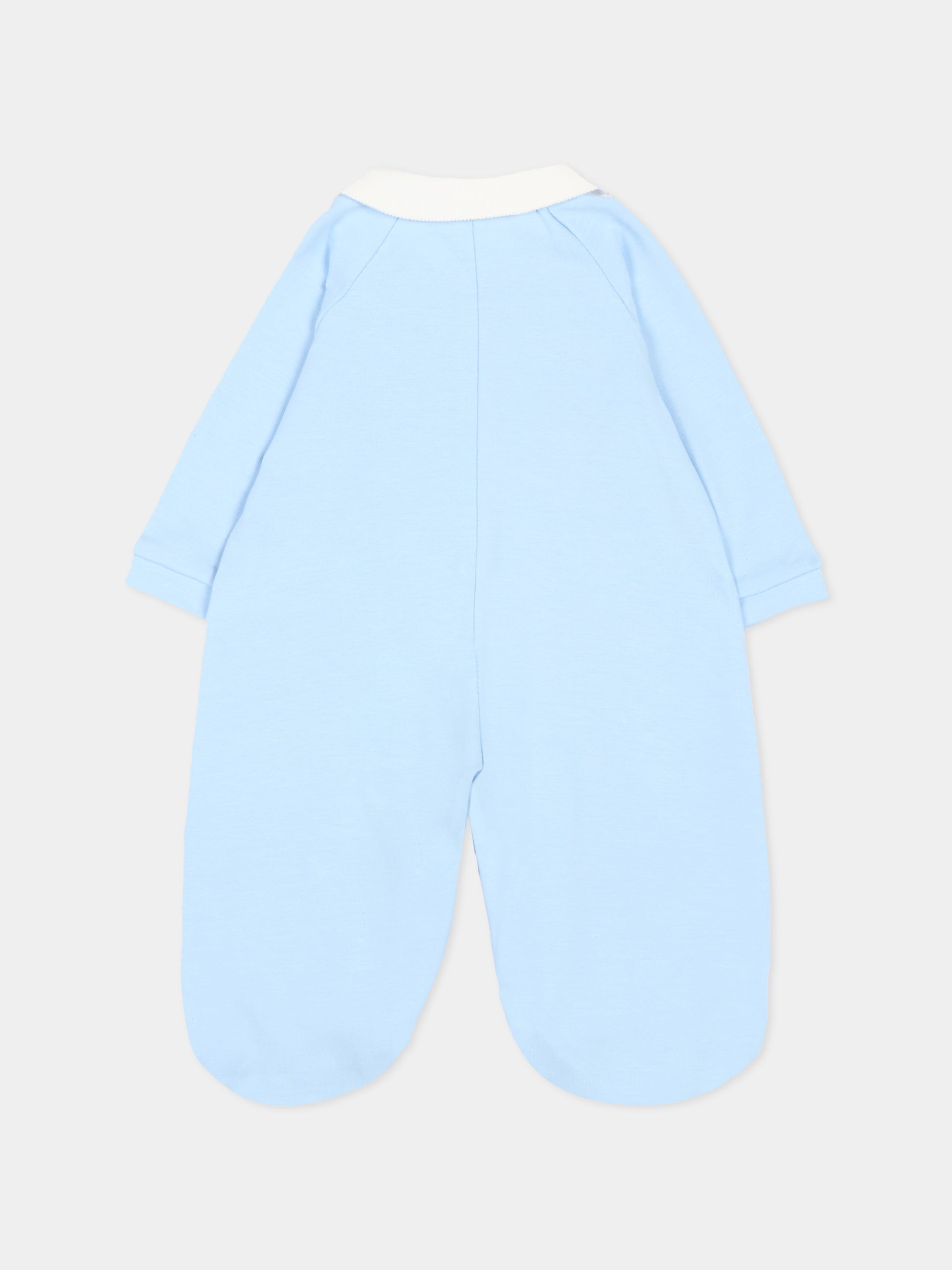 Tutina celeste per neonato con ricami,Le Boo Beebè,CB026 T351 40