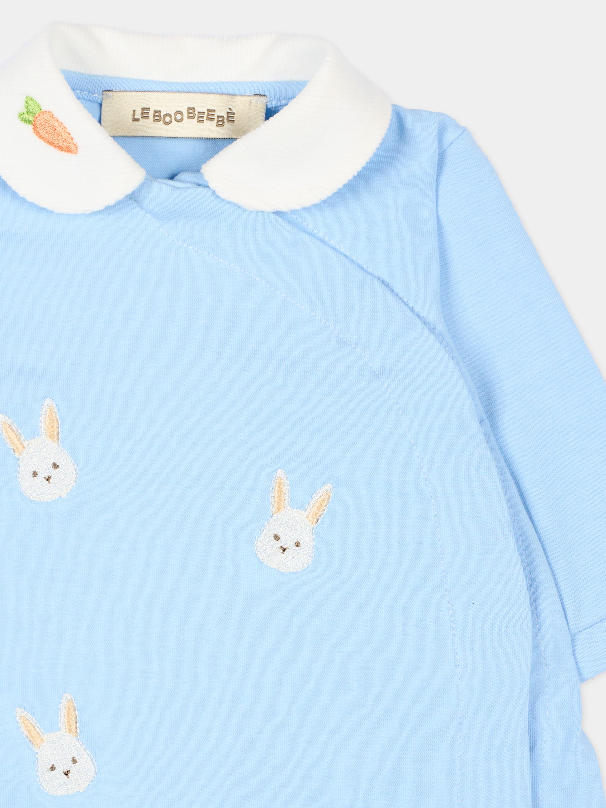 Tutina celeste per neonato con coniglietto Palin,Le Boo Beebè,CB027 T351 40