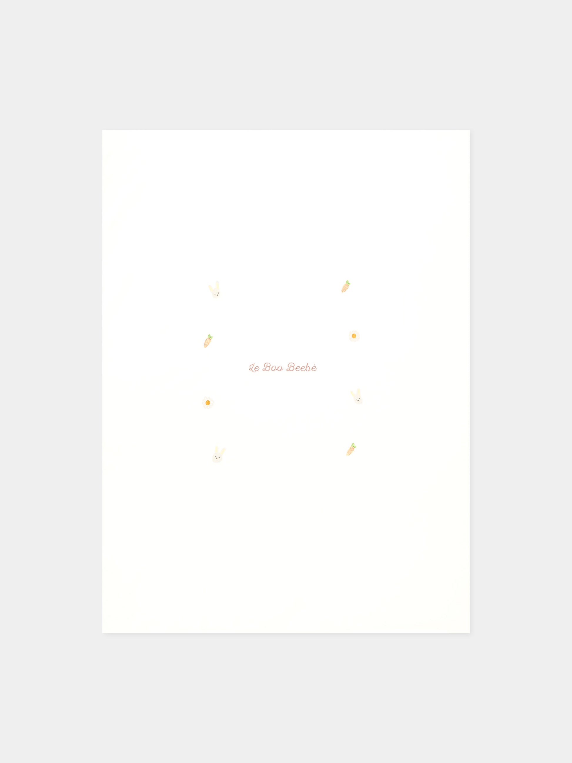 Coperta avorio per neonati con ricami,Le Boo Beebè,CBC023 T351 20