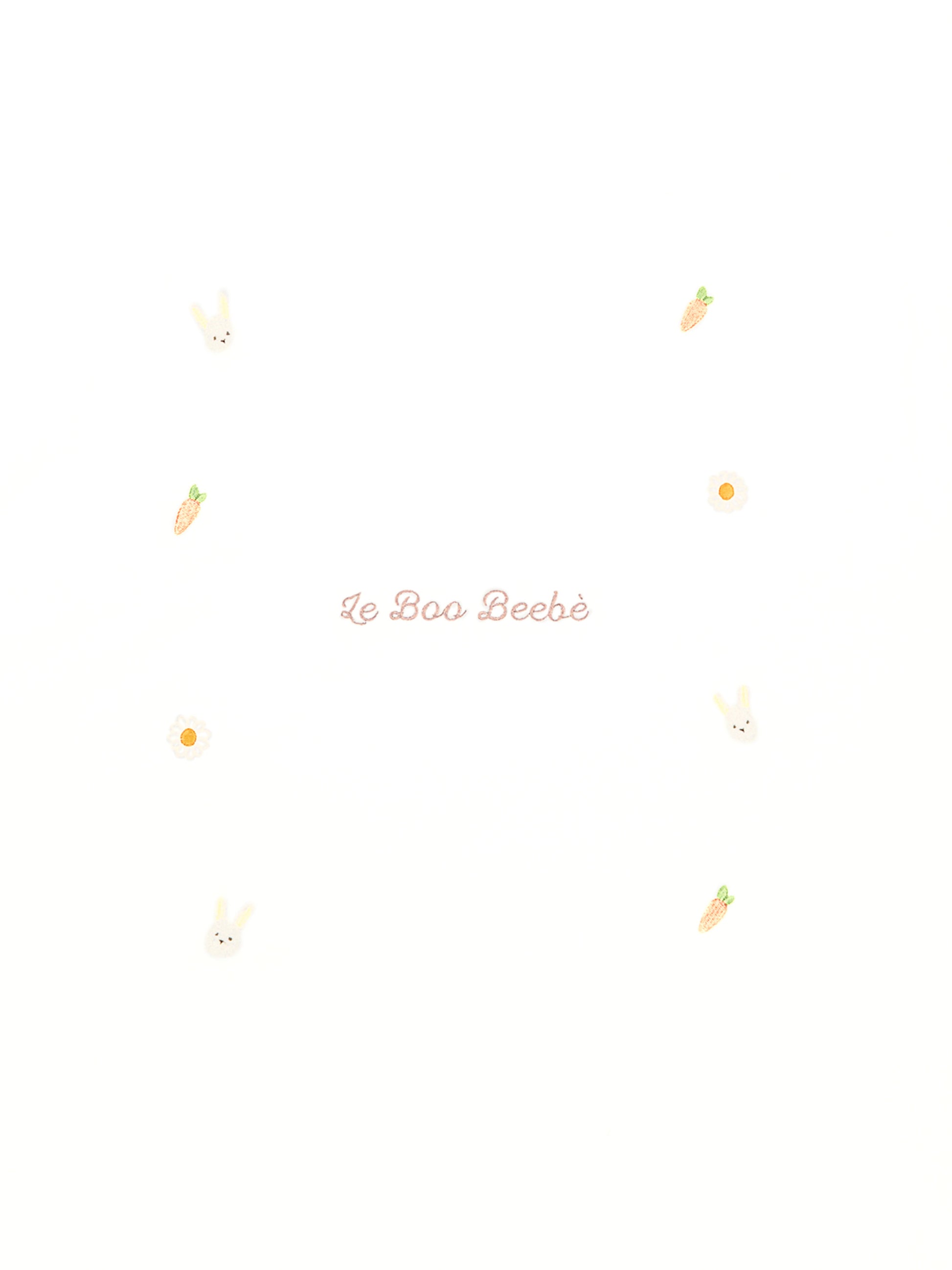 Coperta avorio per neonati con ricami,Le Boo Beebè,CBC023 T351 20