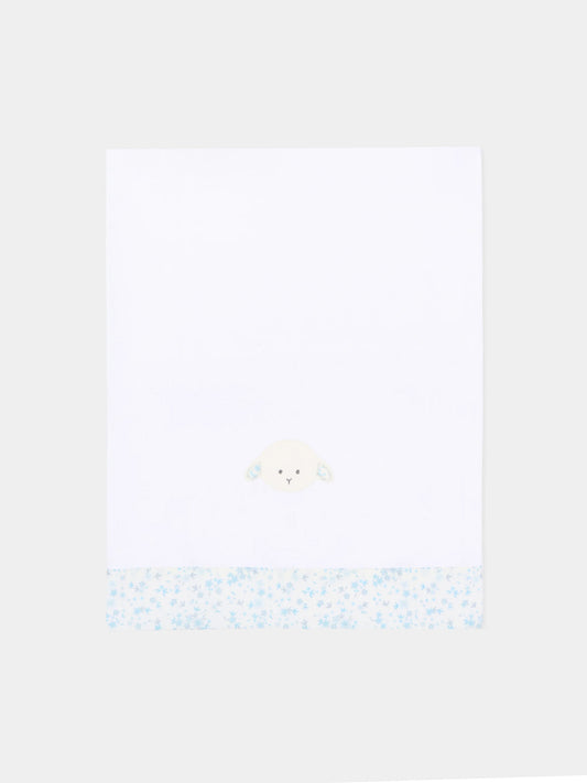 Lenzuolo bianco per neonato con agnellino Olive,Le Boo Beebè,CBL021 T469 1040