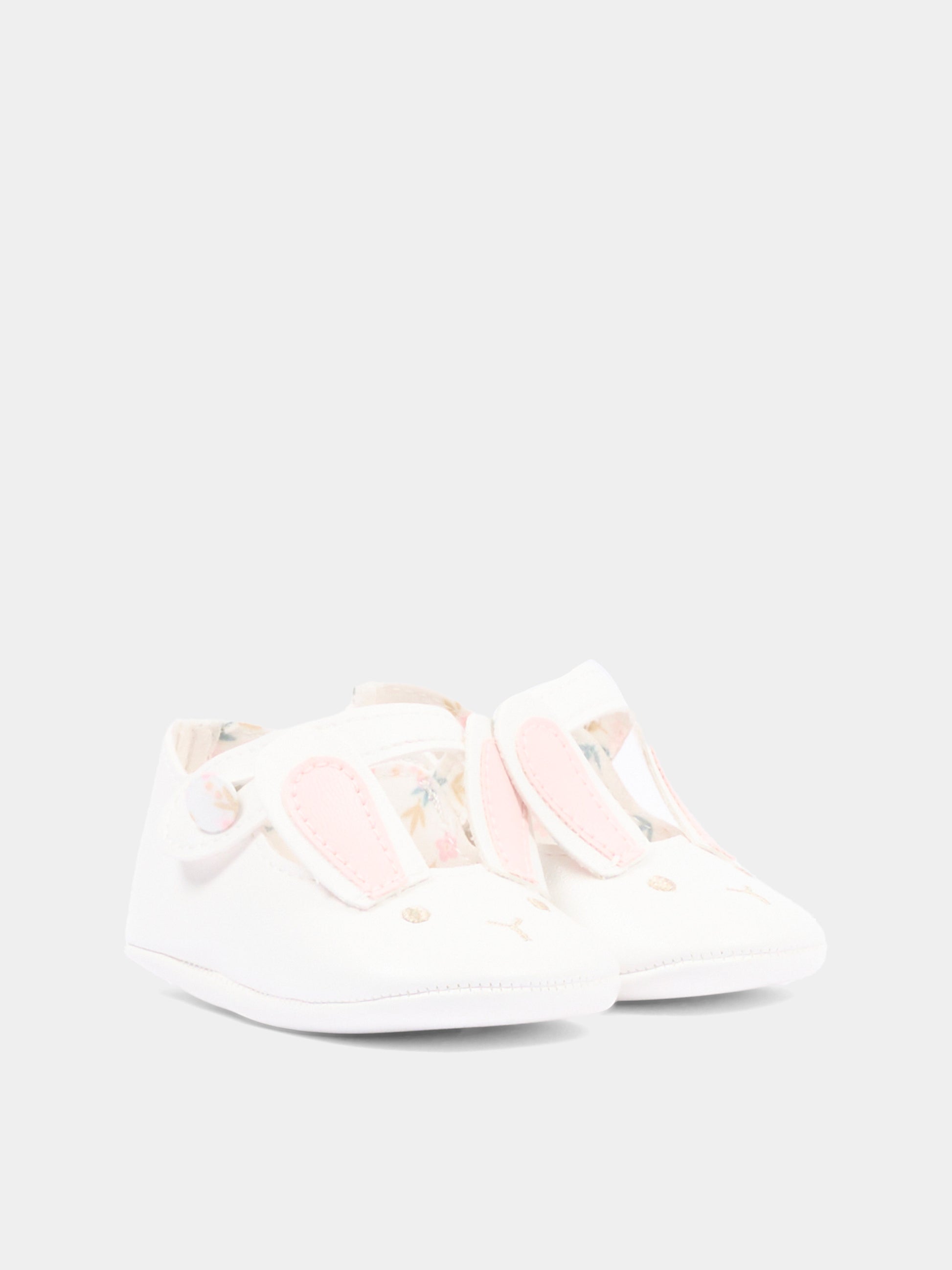Ballerine avorio per neonata con coniglio,Le Boo Beebè,SBF00 20