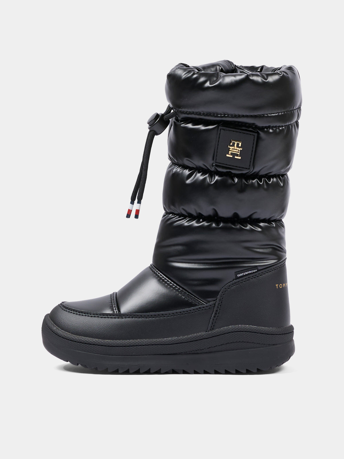 Stivali da neve neri per bambina con logo,Tommy Hilfiger Junior,T3AC 35207 1474999