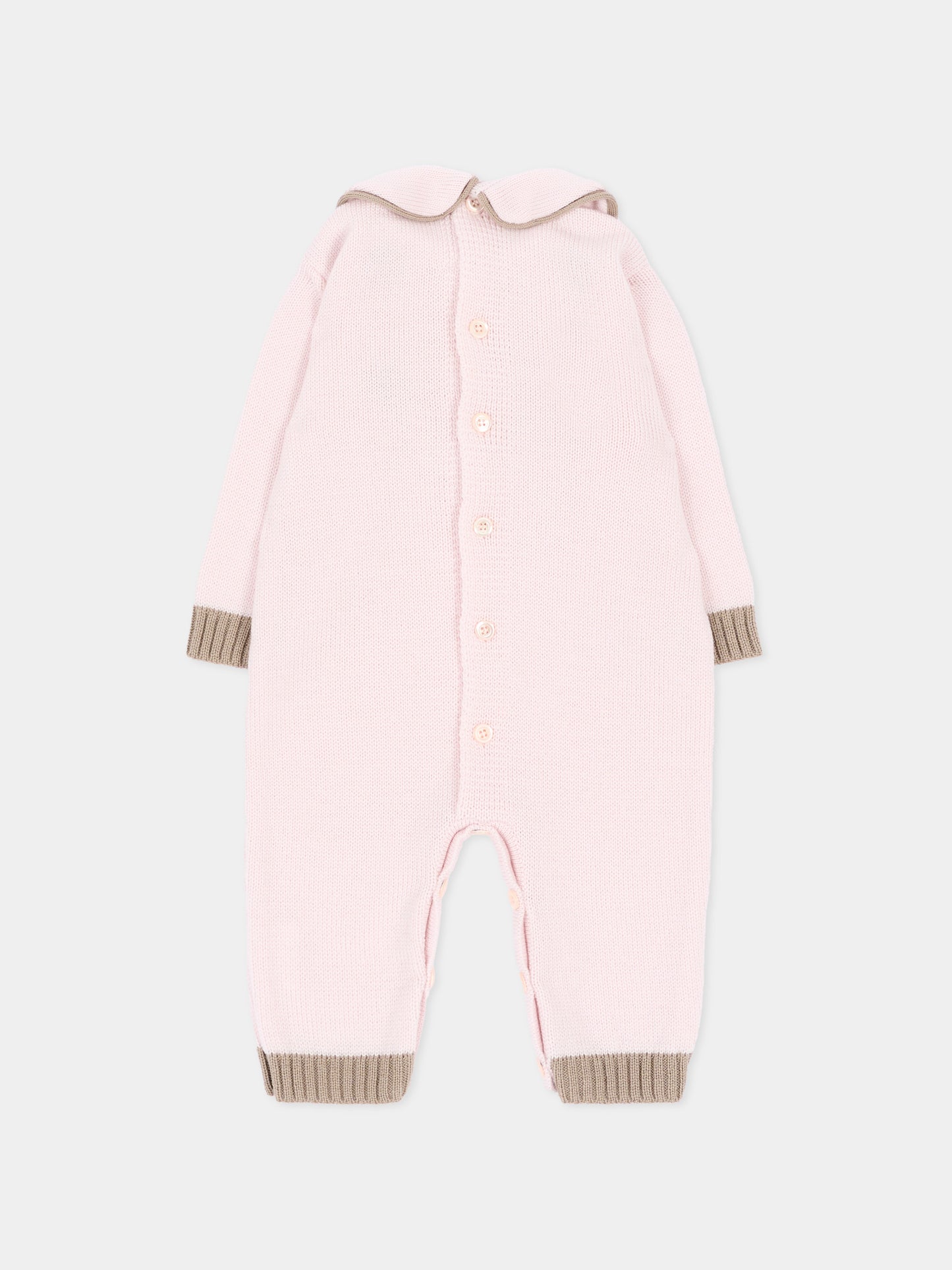 Tutina rosa per neonata con fiocco,Colorichiari,FF168587 4977 8224