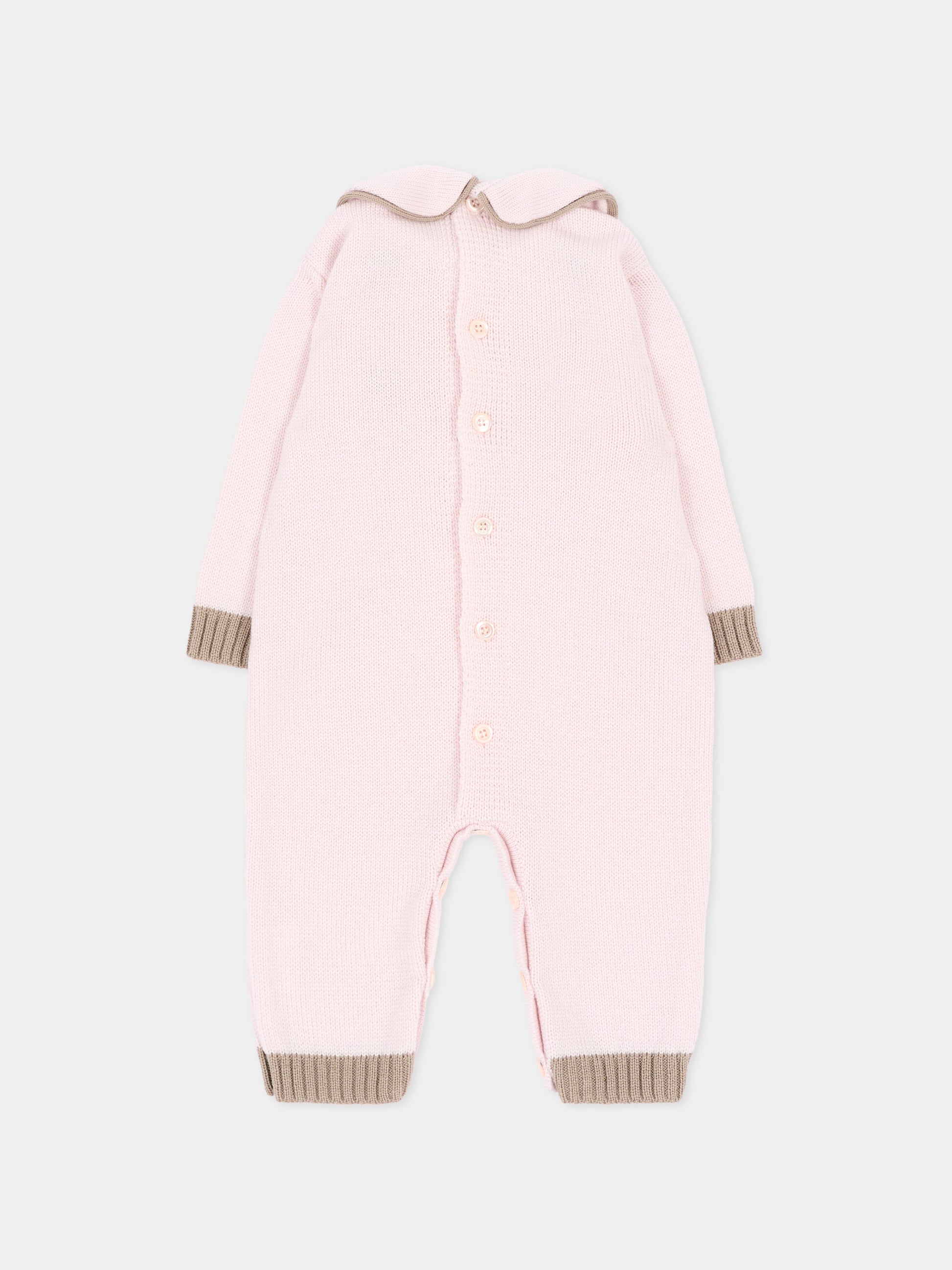 Tutina rosa per neonata con fiocco,Colorichiari,FF168587 4977 8224