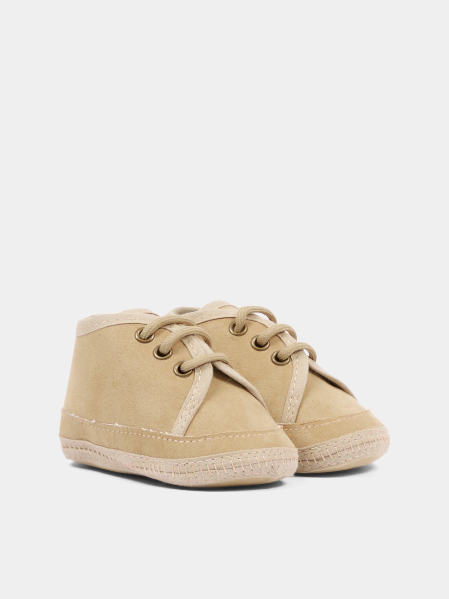 Sneakers beige per neonato con lacci,Colorichiari,MN958669 1618 26