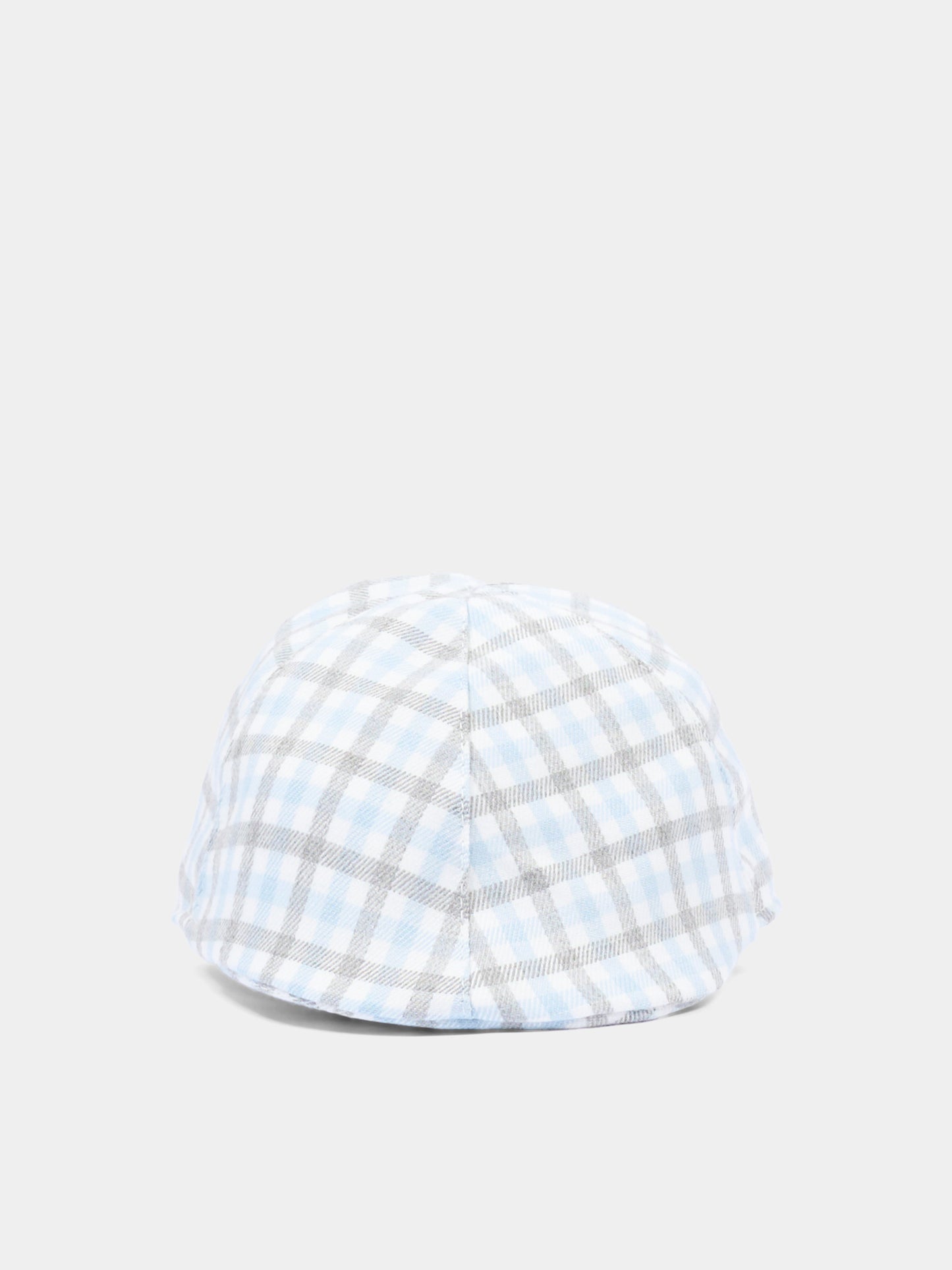 Cappello celeste a quadri per neonato,Colorichiari,MN928664 5010 51