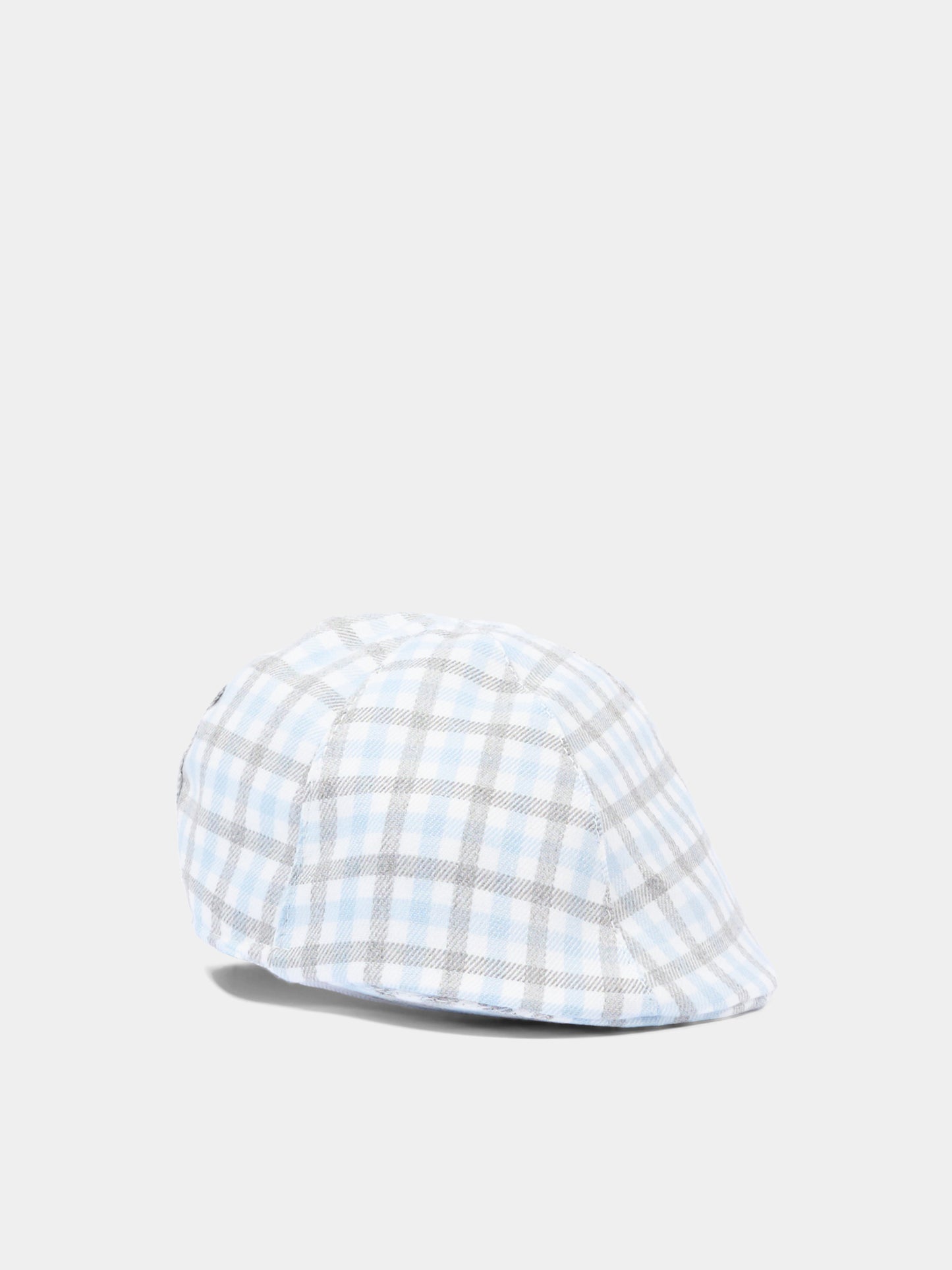 Cappello celeste a quadri per neonato,Colorichiari,MN928664 5010 51