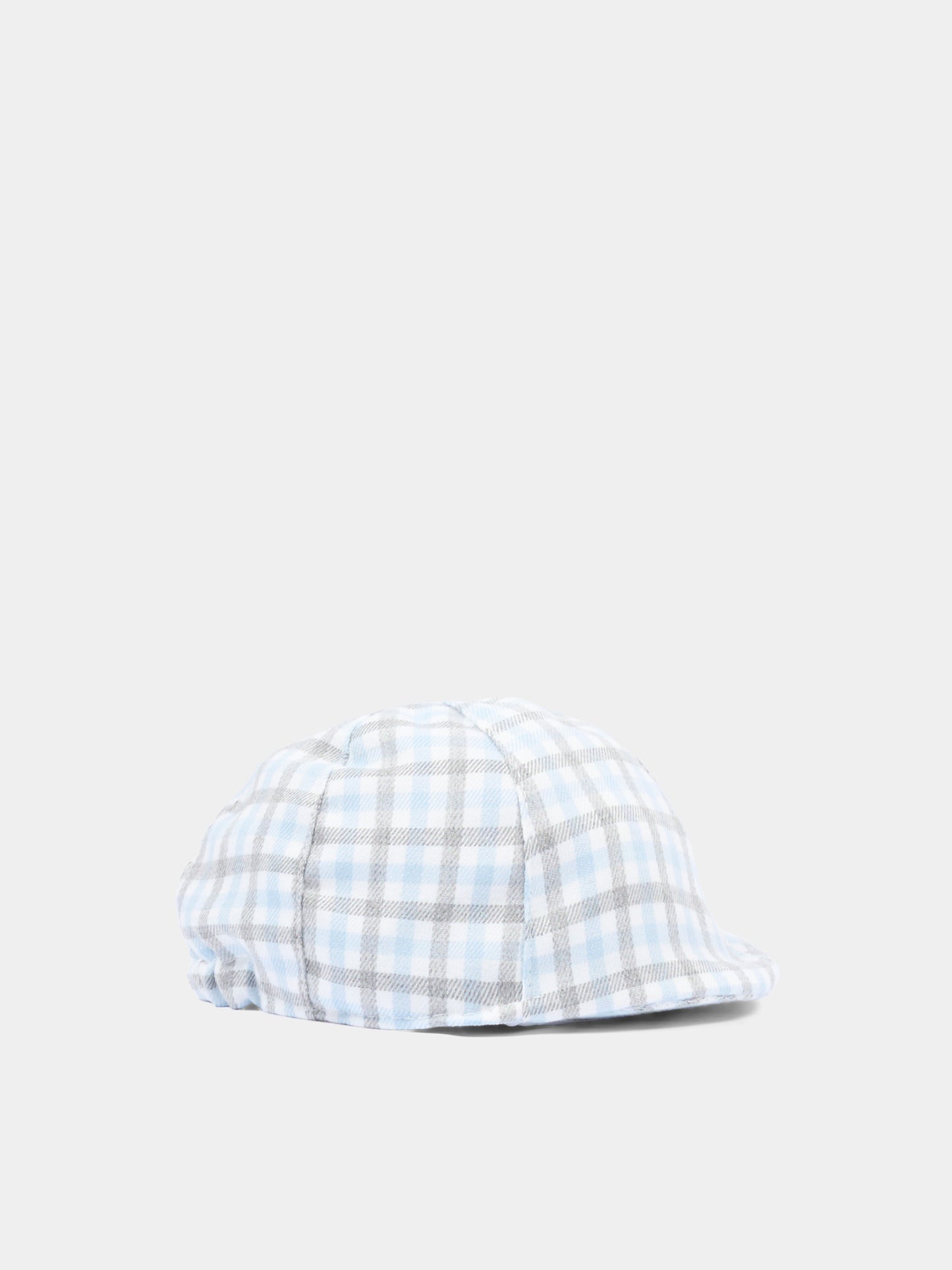 Cappello celeste a quadri per neonato,Colorichiari,MN928664 5010 51