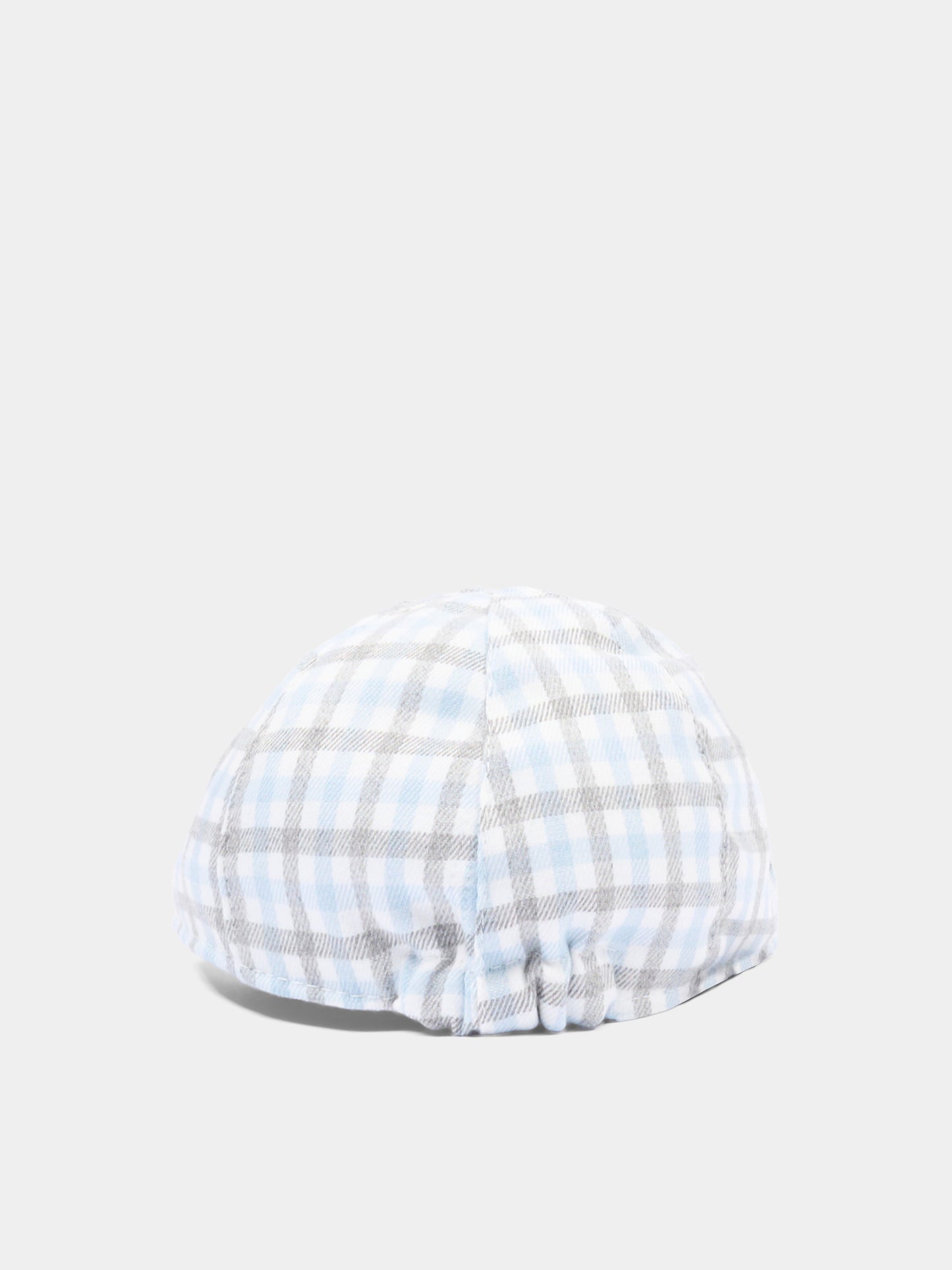 Cappello celeste a quadri per neonato,Colorichiari,MN928664 5010 51