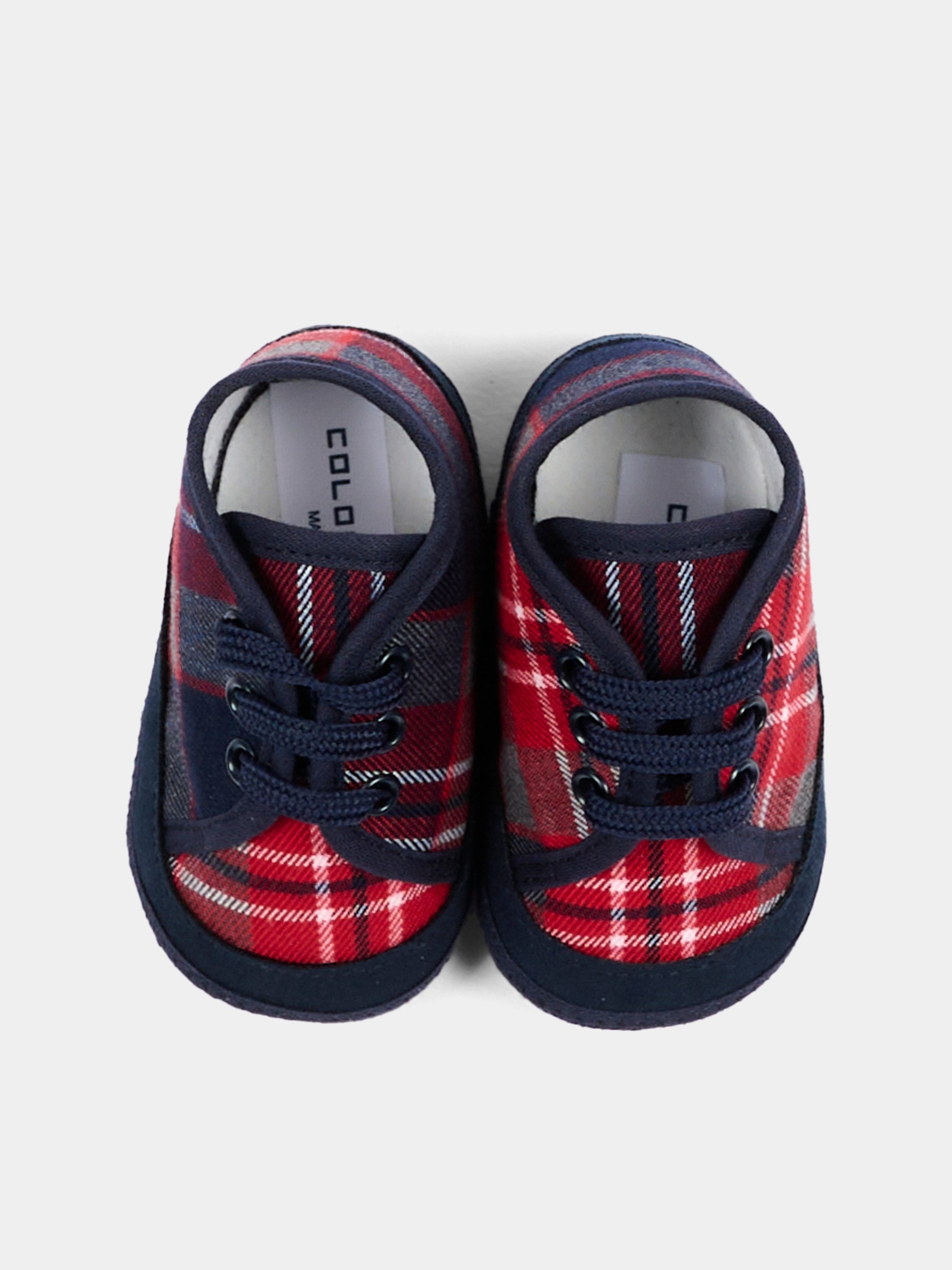 Sneakers rosse per neonato tartan,Colorichiari,MN958670 4997 70