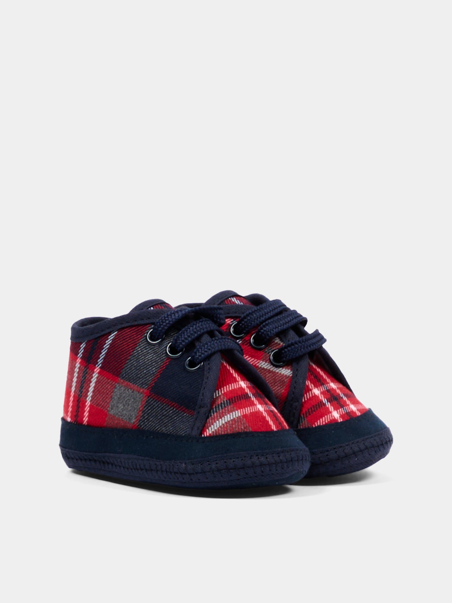 Sneakers rosse per neonato tartan,Colorichiari,MN958670 4997 70