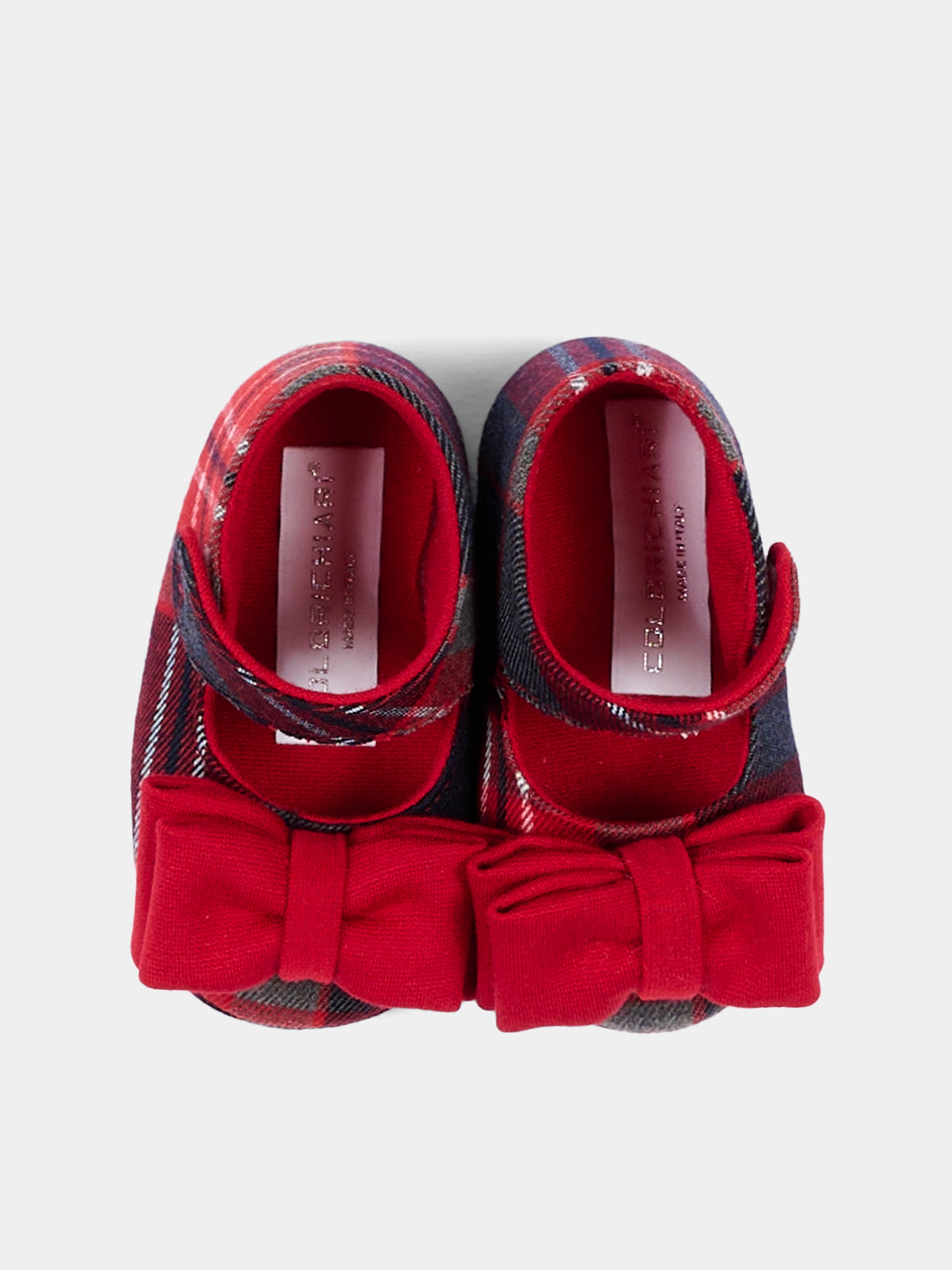 Ballerine rossa per neonata tartan,Colorichiari,FN958821 4997 70