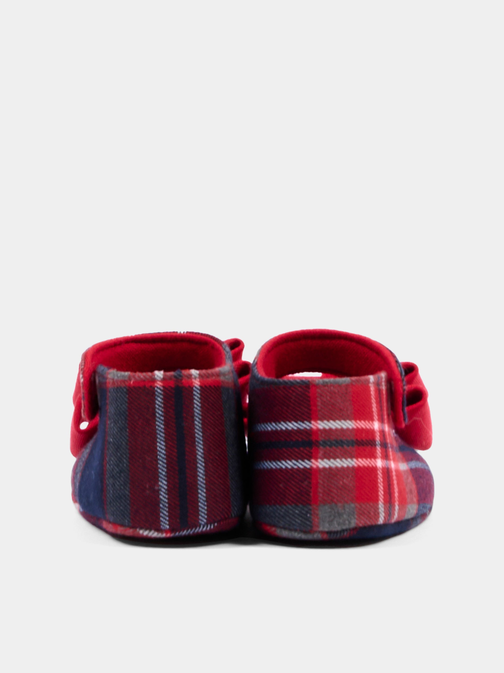 Ballerine rossa per neonata tartan,Colorichiari,FN958821 4997 70