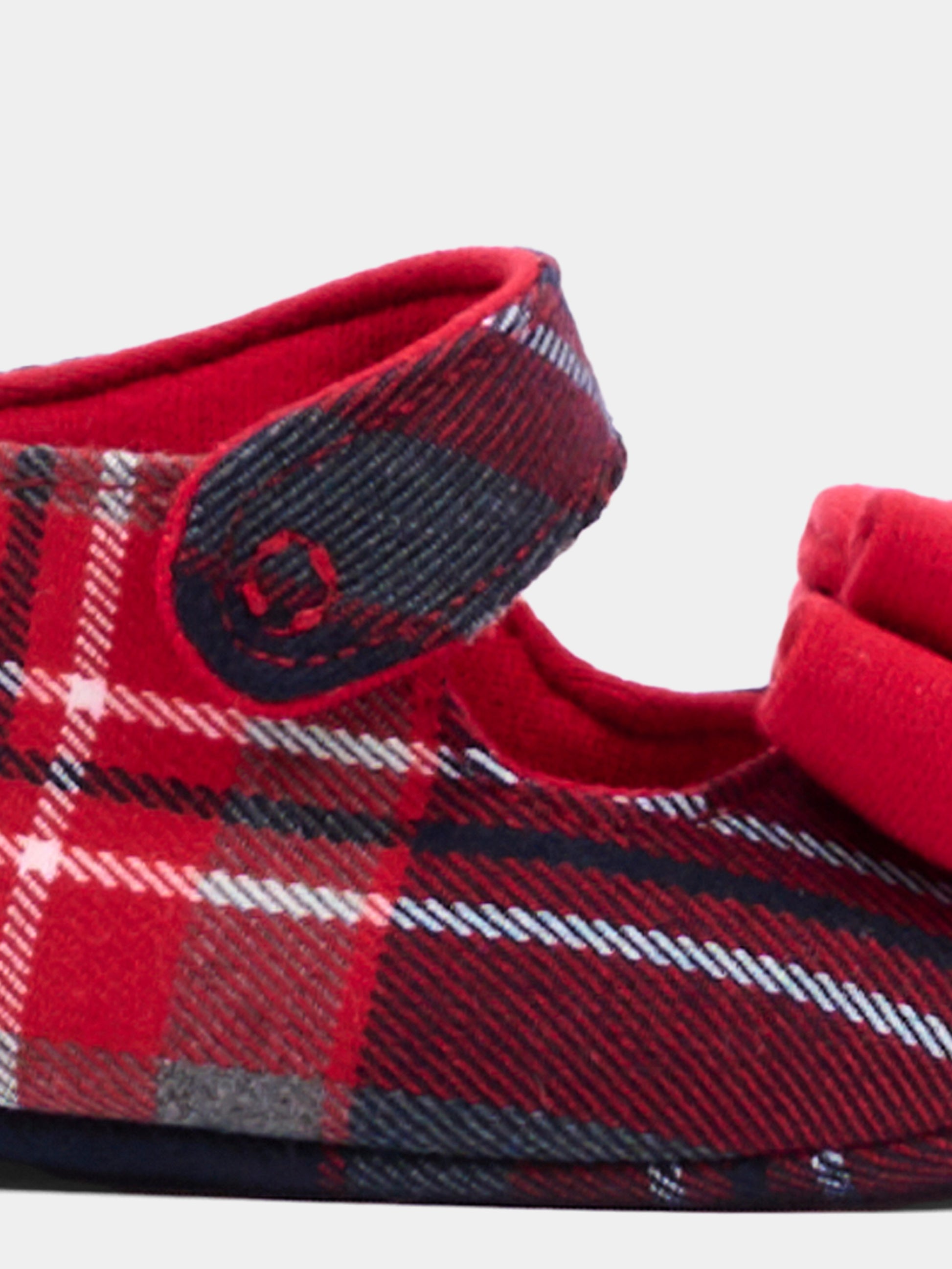 Ballerine rossa per neonata tartan,Colorichiari,FN958821 4997 70